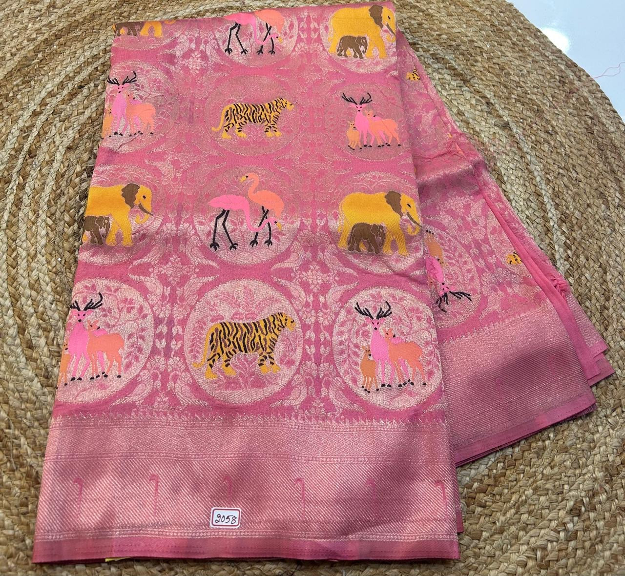 Banaras Georgette - Jungle Theme Saree