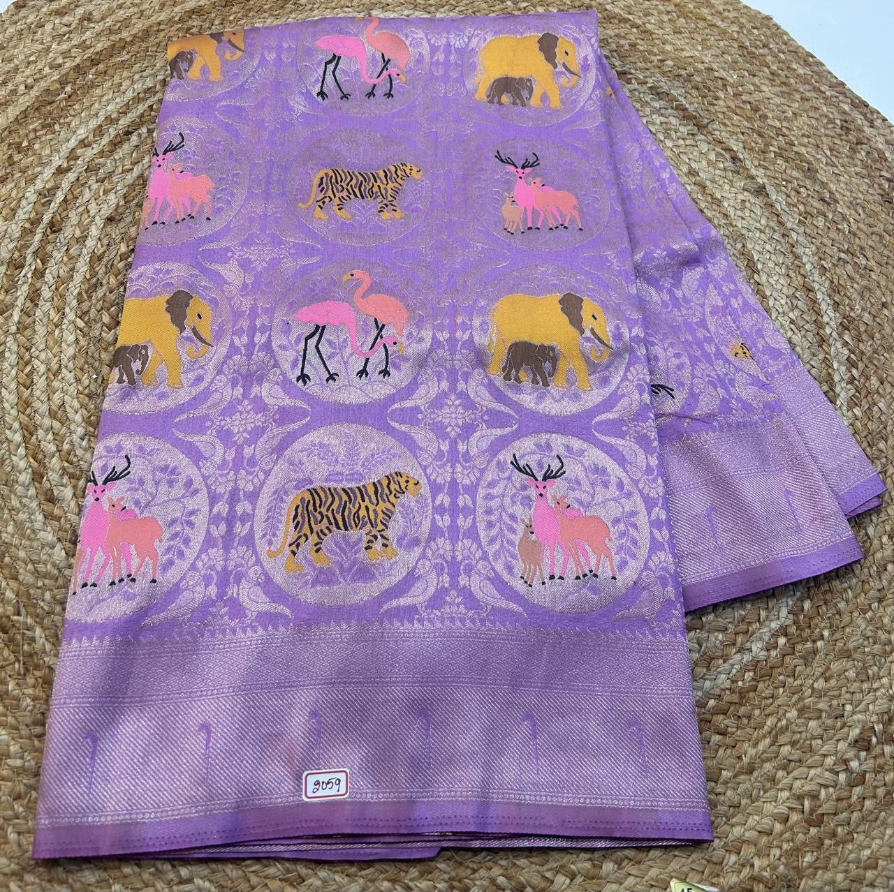 Banaras Georgette - Jungle Theme Saree