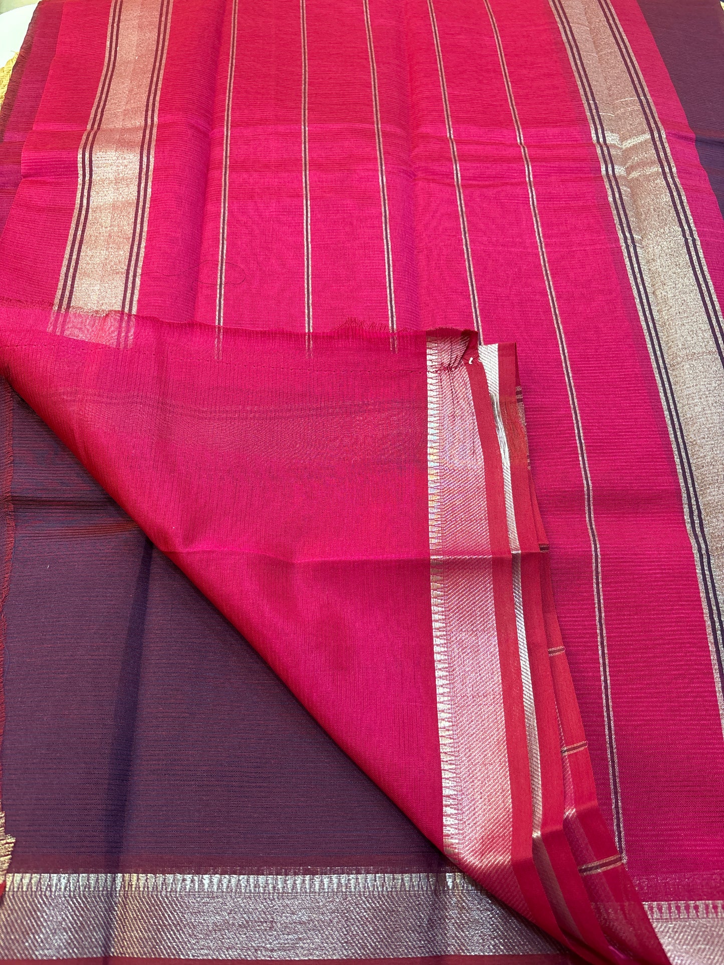 Mangalgiri Silk small border Saree