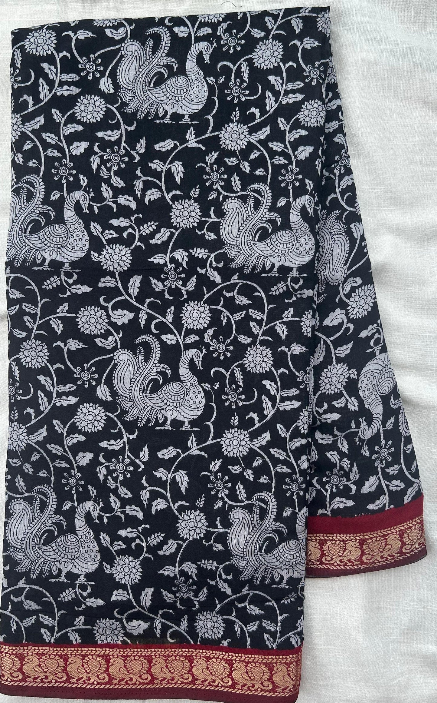 Maheshwari Silk - Black