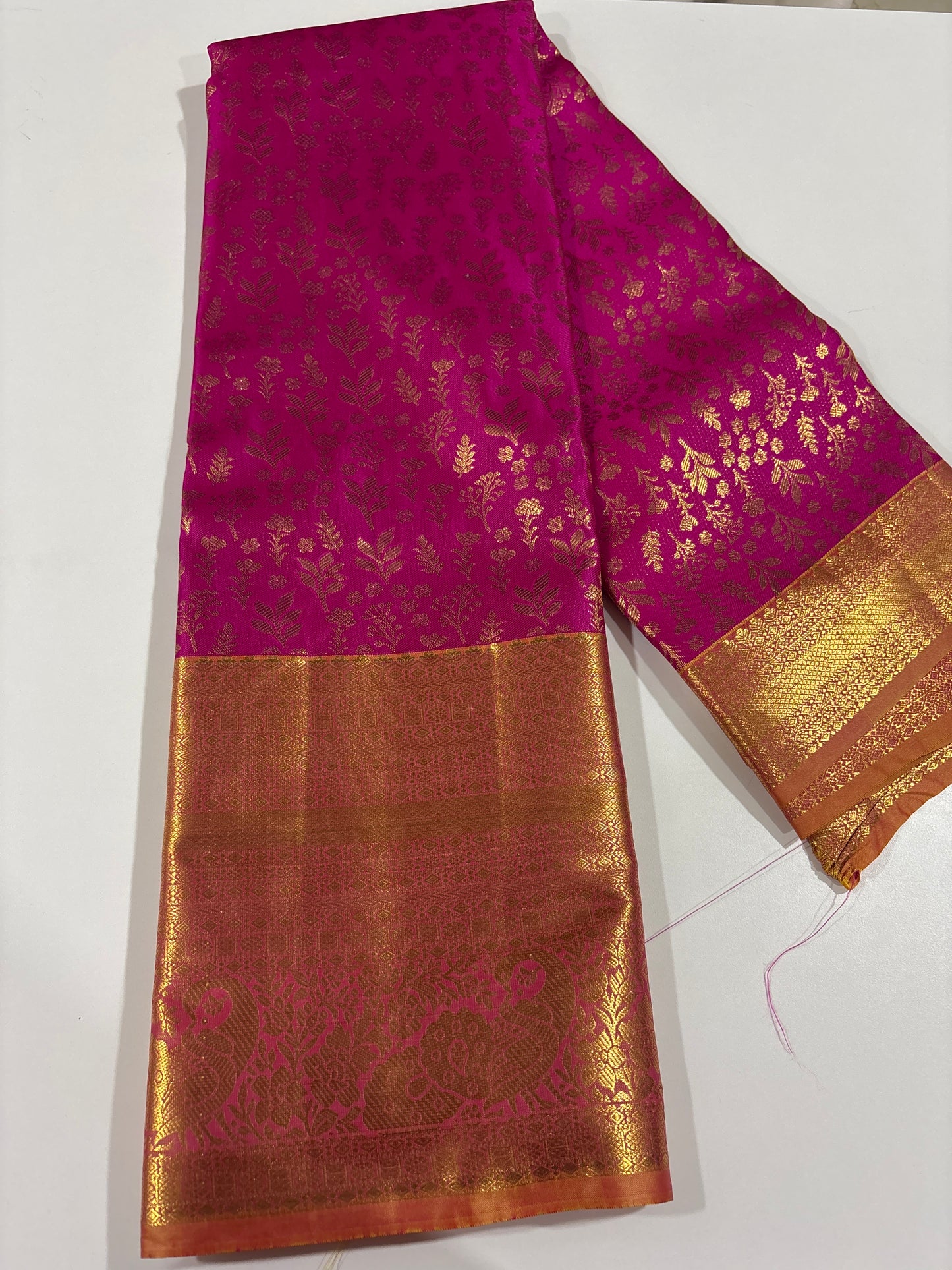 Pink Semi Kanchi Brocade