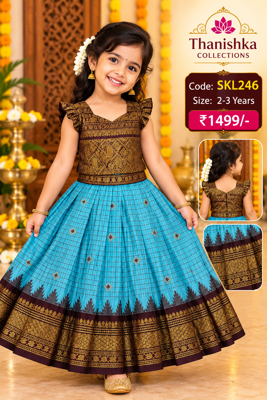 Kids Stitched Lehanga