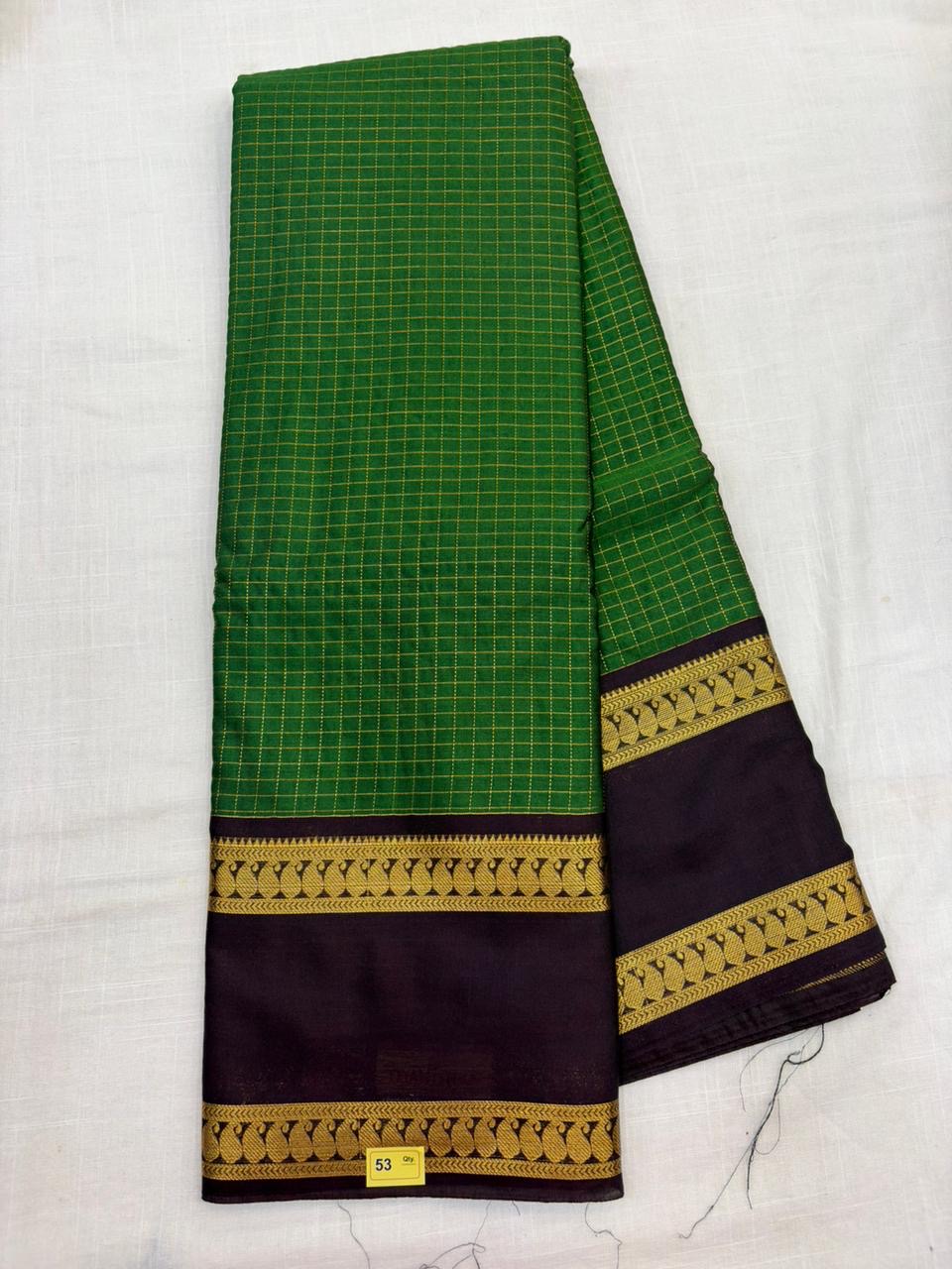 Semi Gadwal Sico Checks Saree - A53