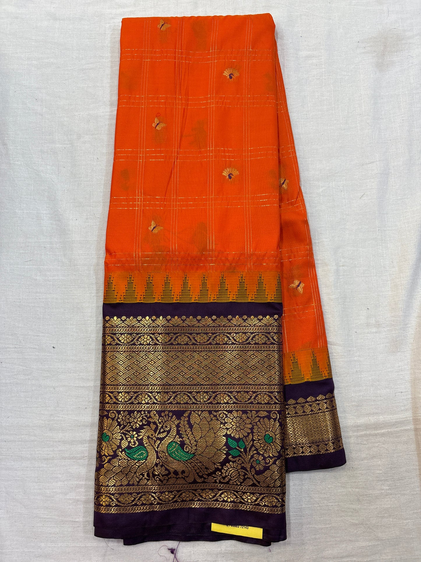 Semi Gadwal Checks Saree