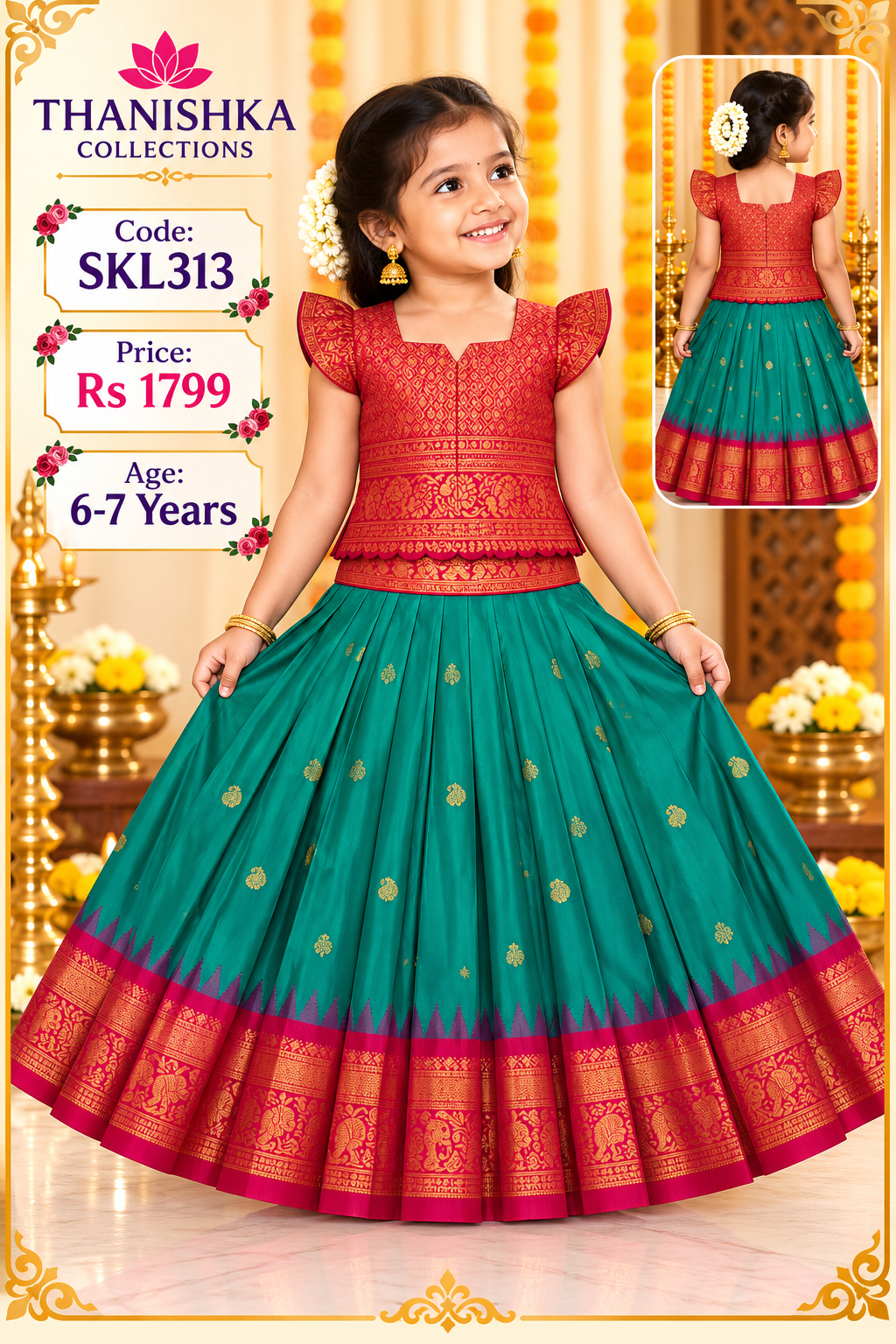 Kids Stitched Lehanga