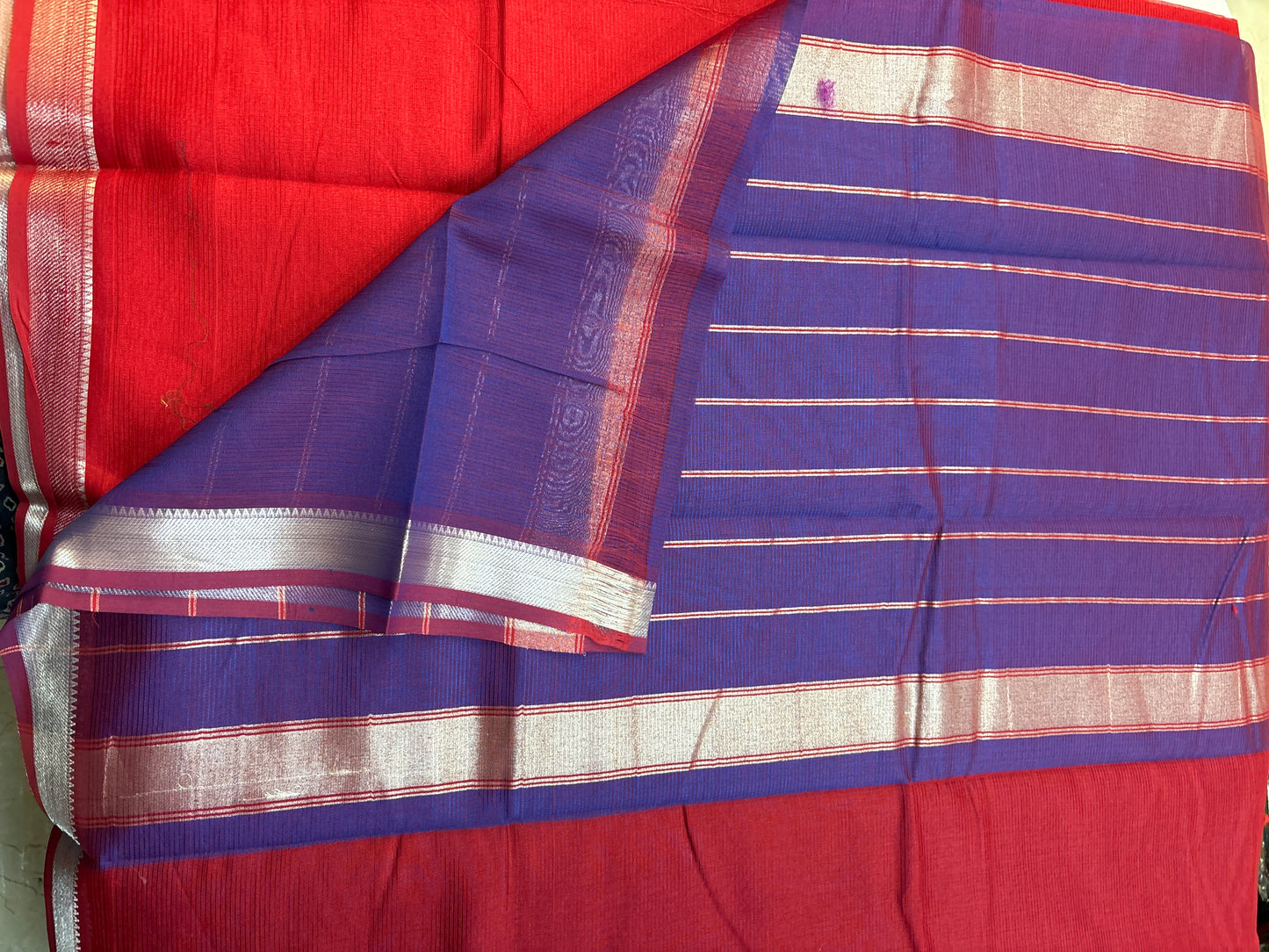Mangalgiri Silk small border Saree