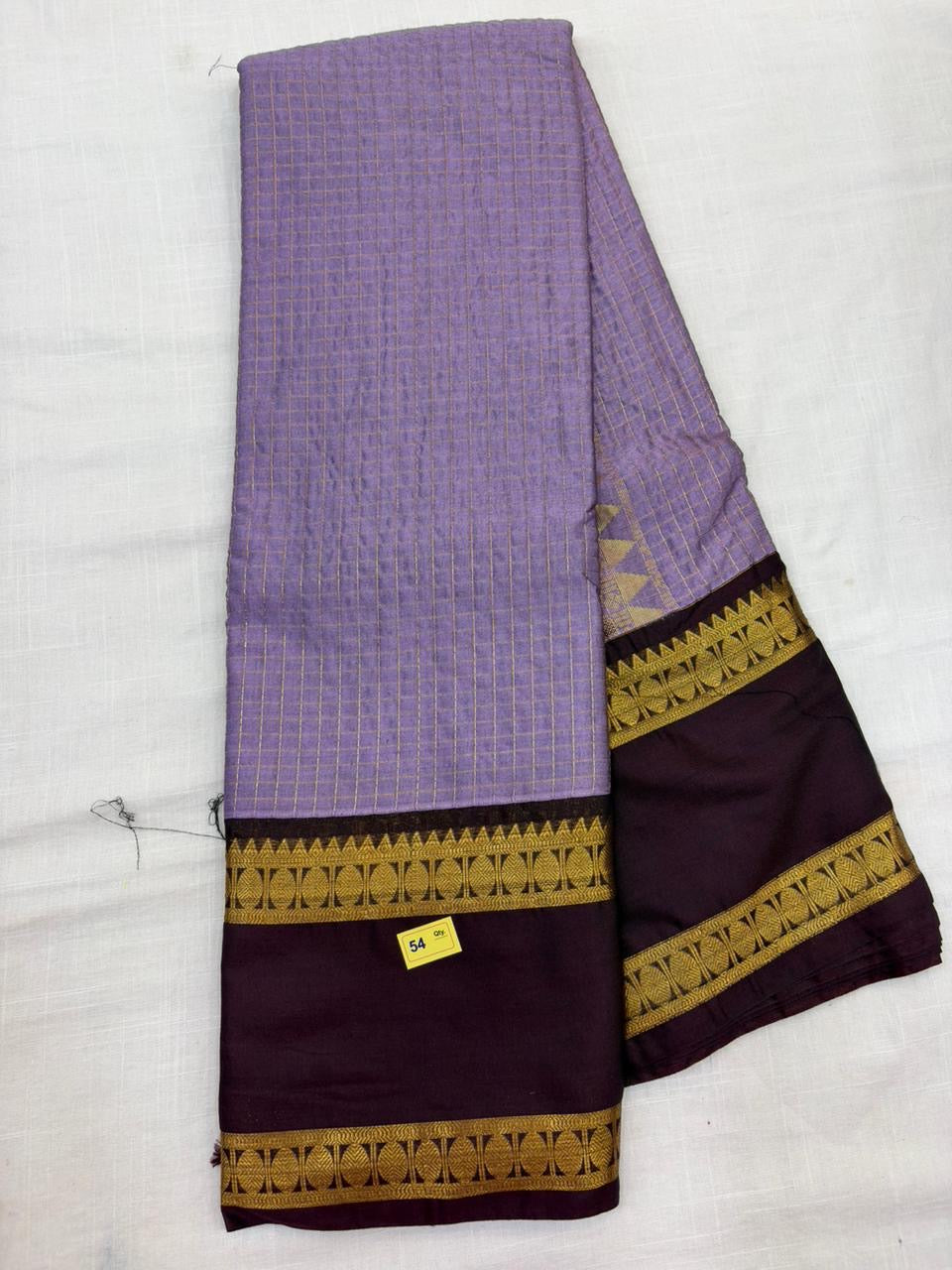 Semi Gadwal Sico Checks Saree - A54