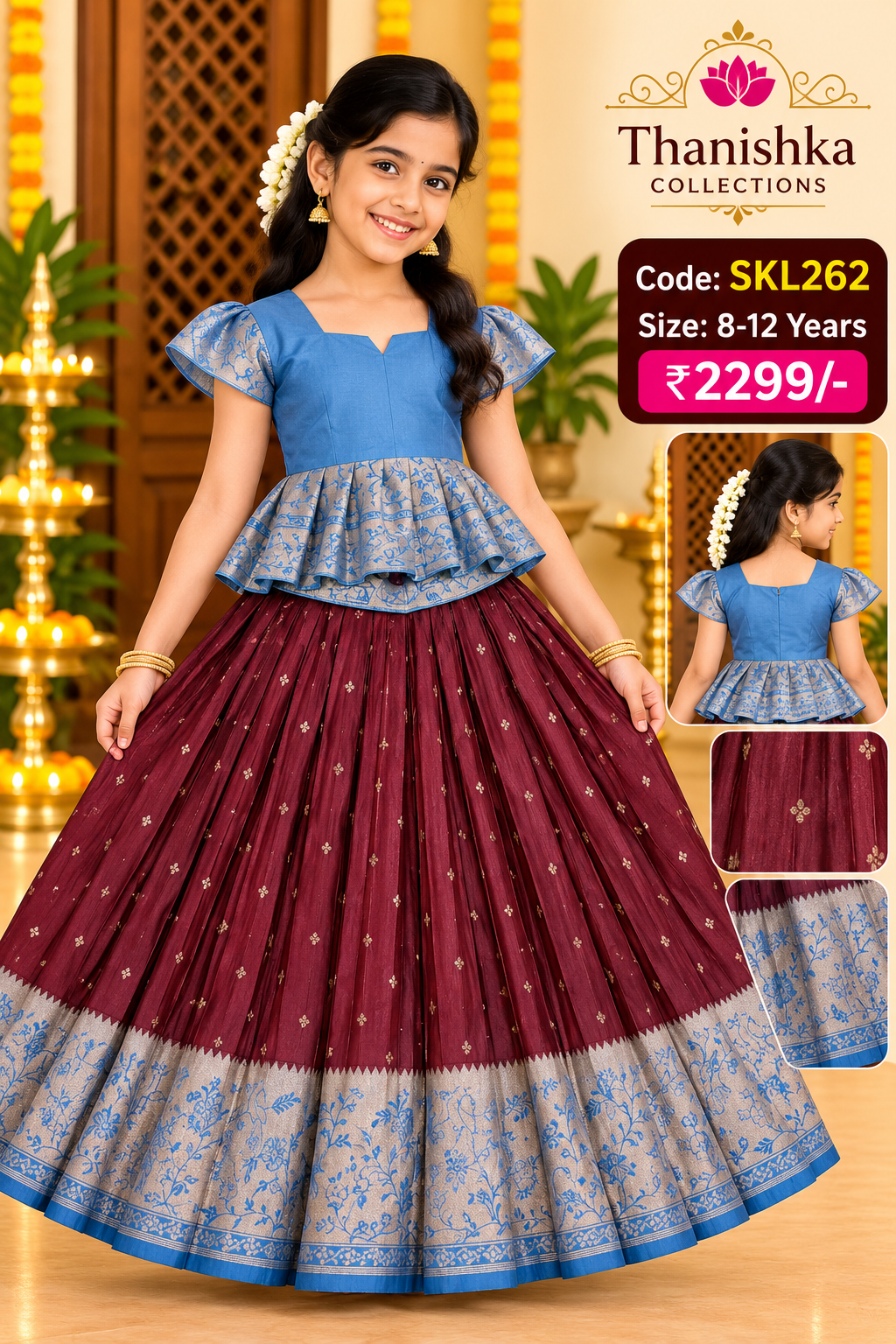 Kids Stitched Lehanga
