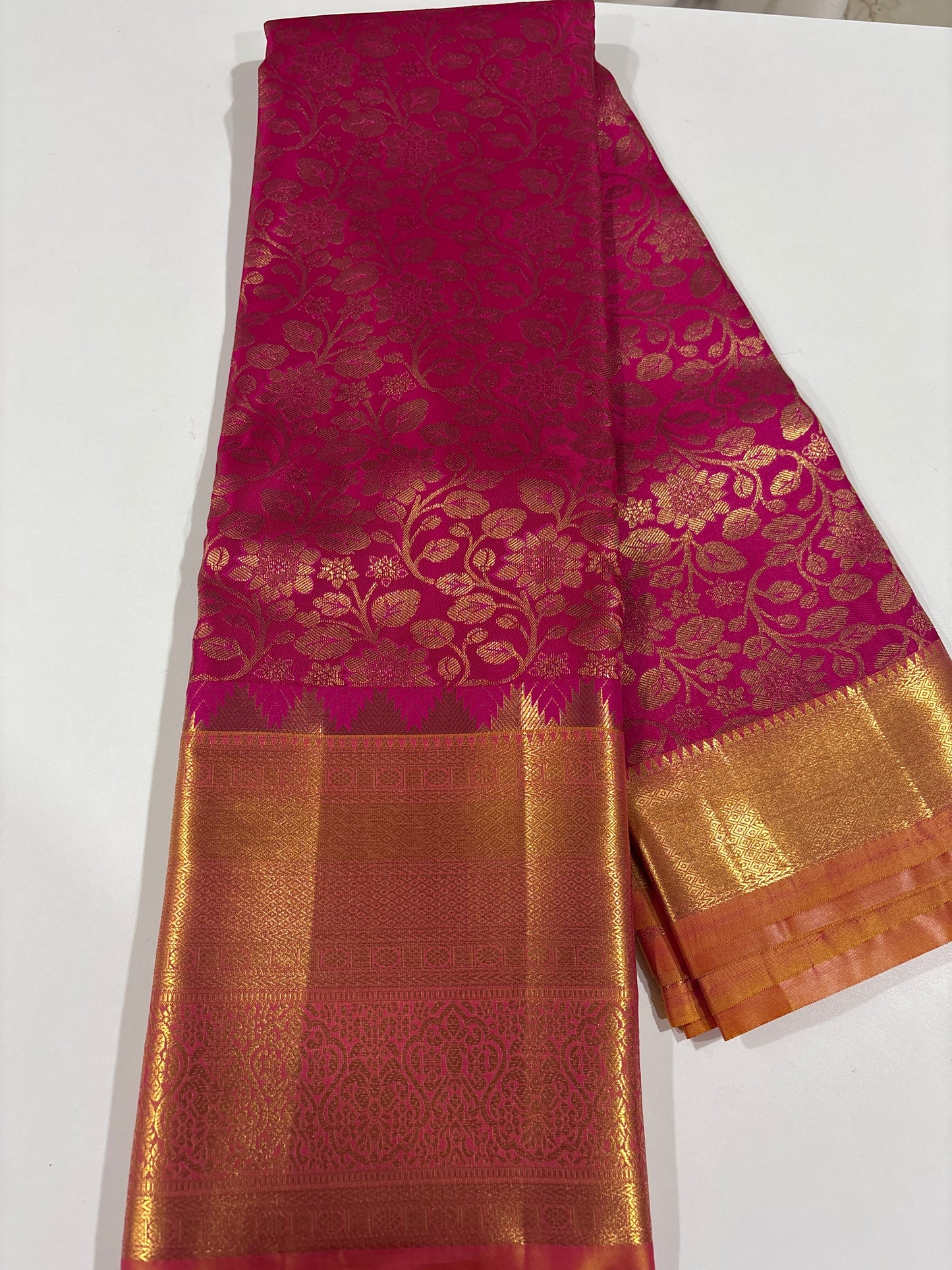 Pink Semi Kanchi Brocade