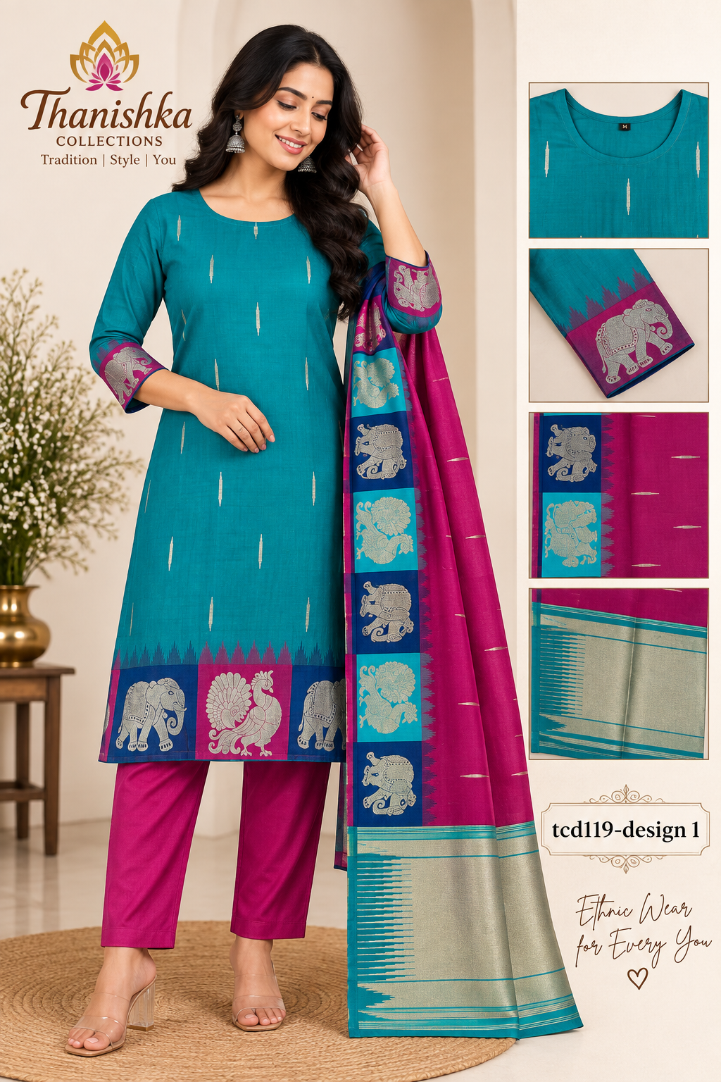 Pattu Kurti Set