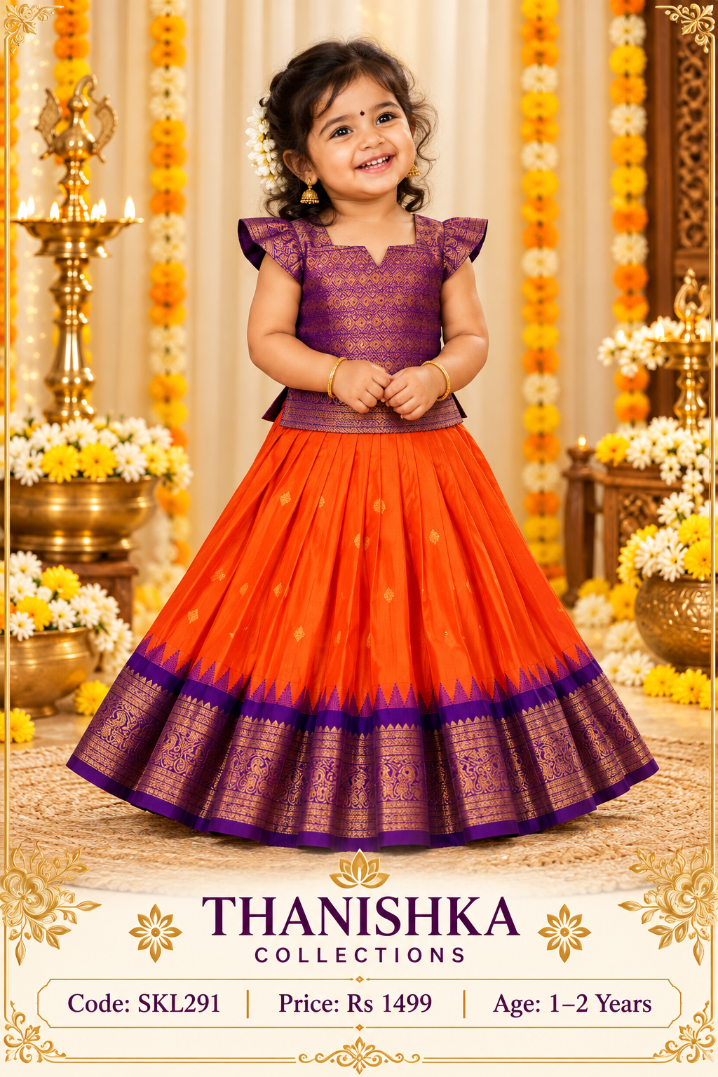 Kids Stitched Lehanga
