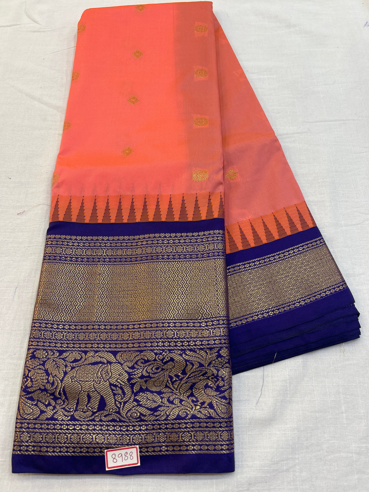 Semi Gadwal Silk Big Border Saree