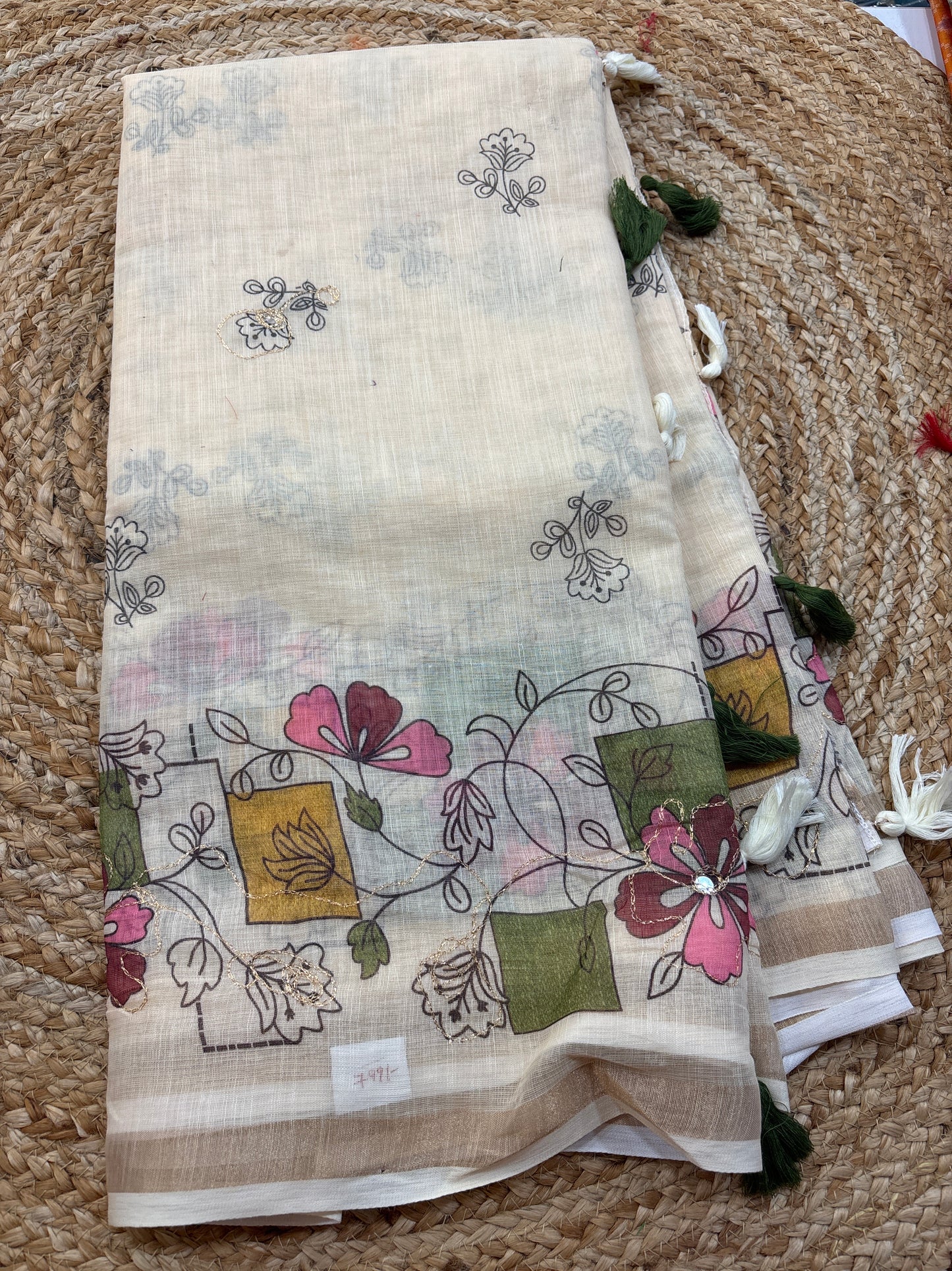 Linen Silk Saree-2