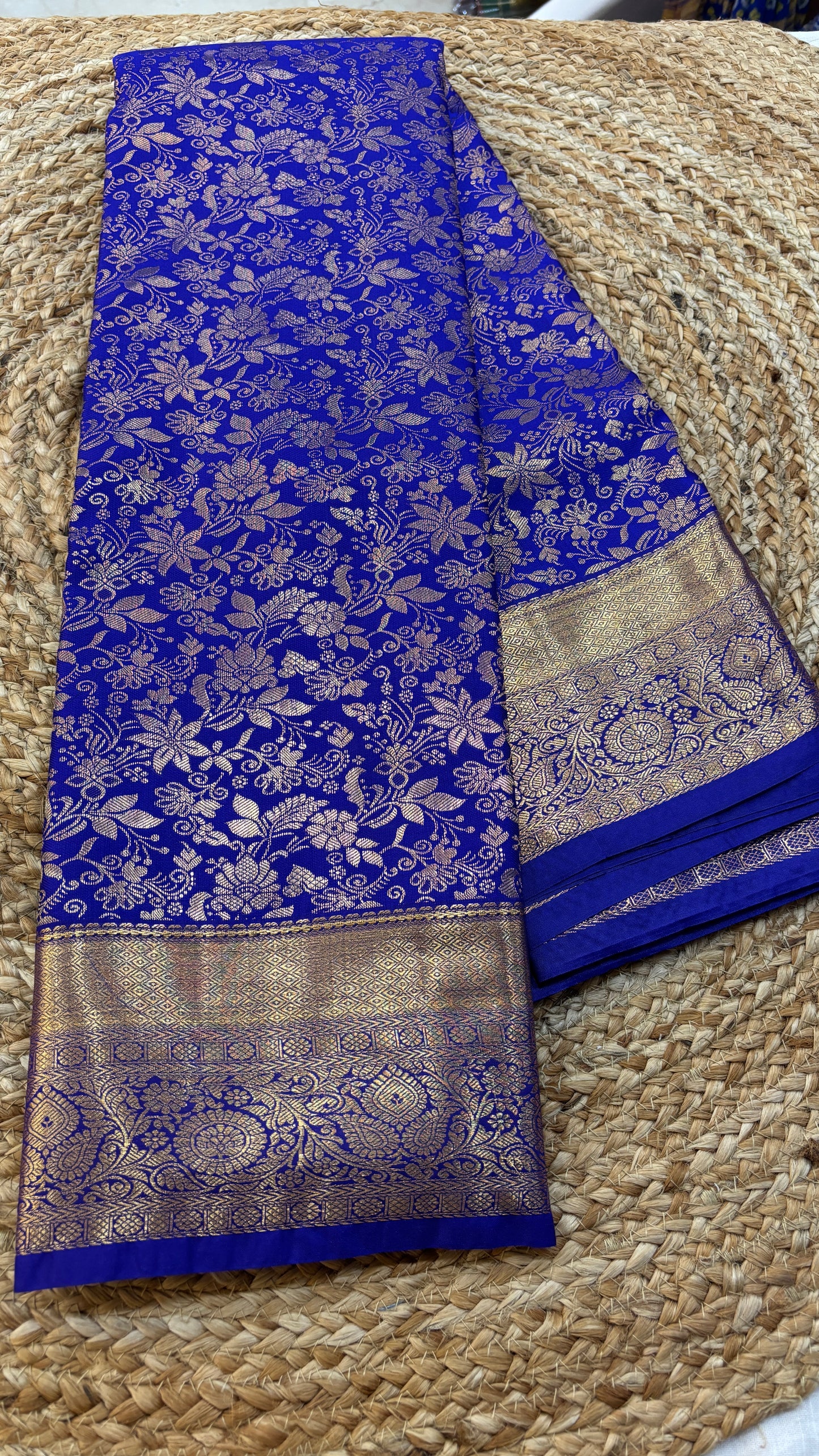 Semi Kanchi Small border Saree