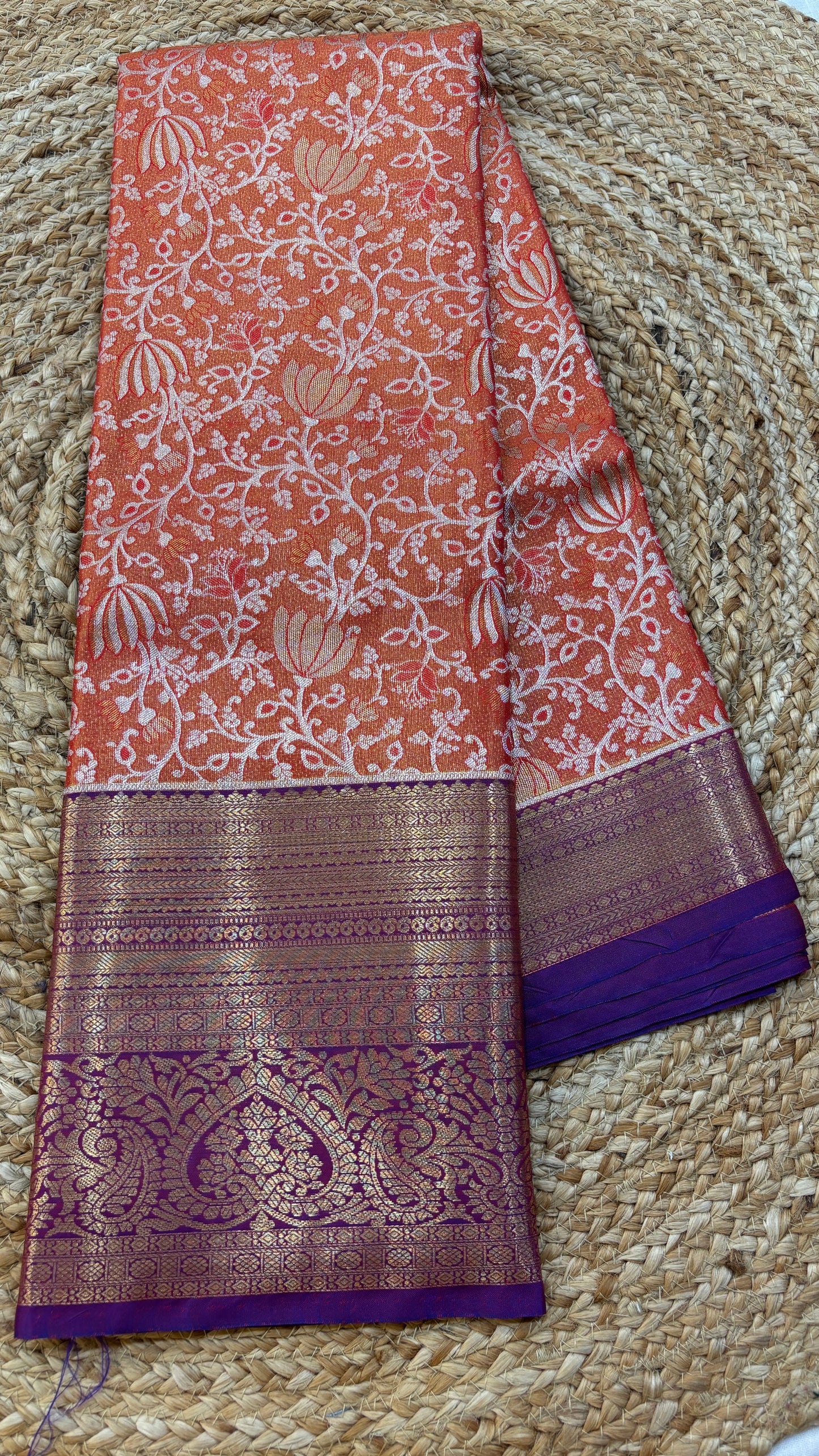 Semi Kanchi 1G gold Saree