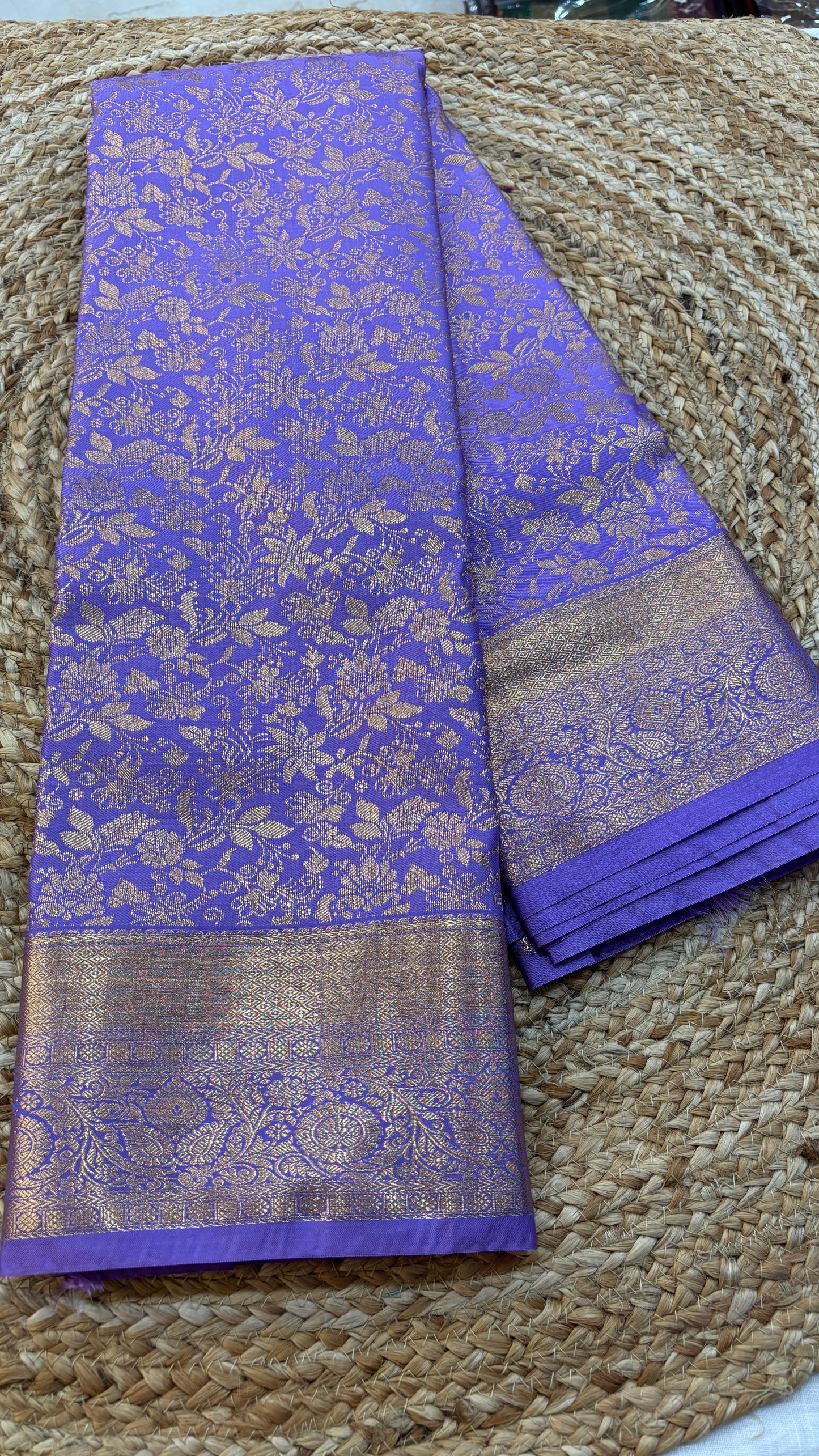 Semi Kanchi Small border Saree