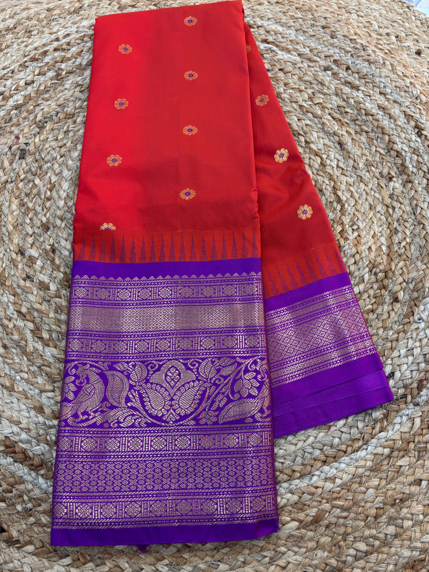 Semi Gadwal Silk Saree