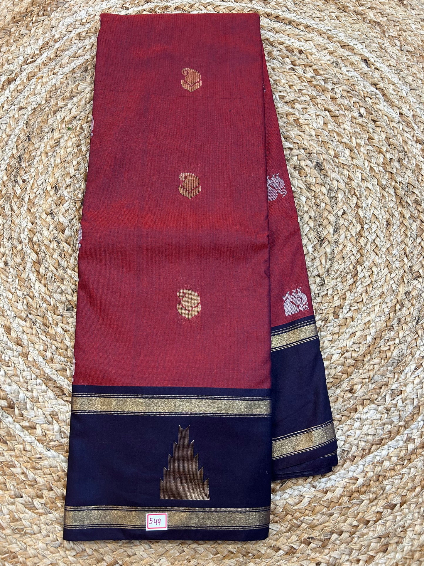 Semi Gadwal Sico Temple border saree