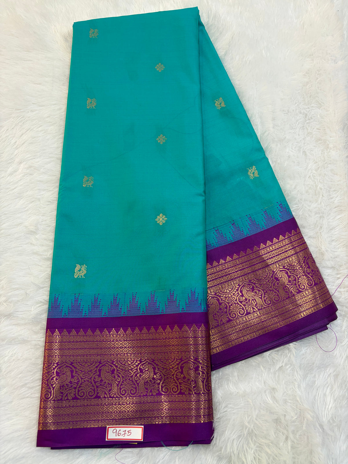 Semi Gadwal Silk Small border