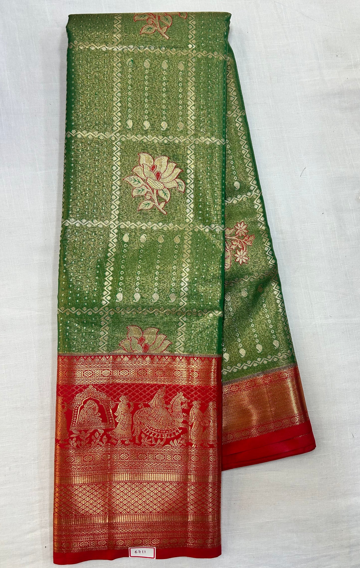 Semi Kanchi Tissue Pattu Sarees