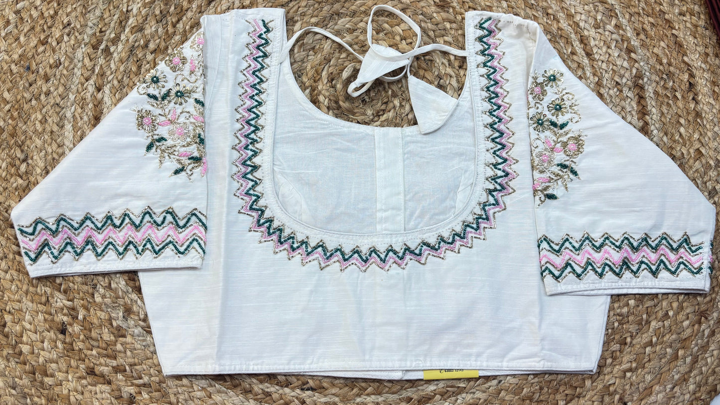 Raw Silk Maggam work blouses