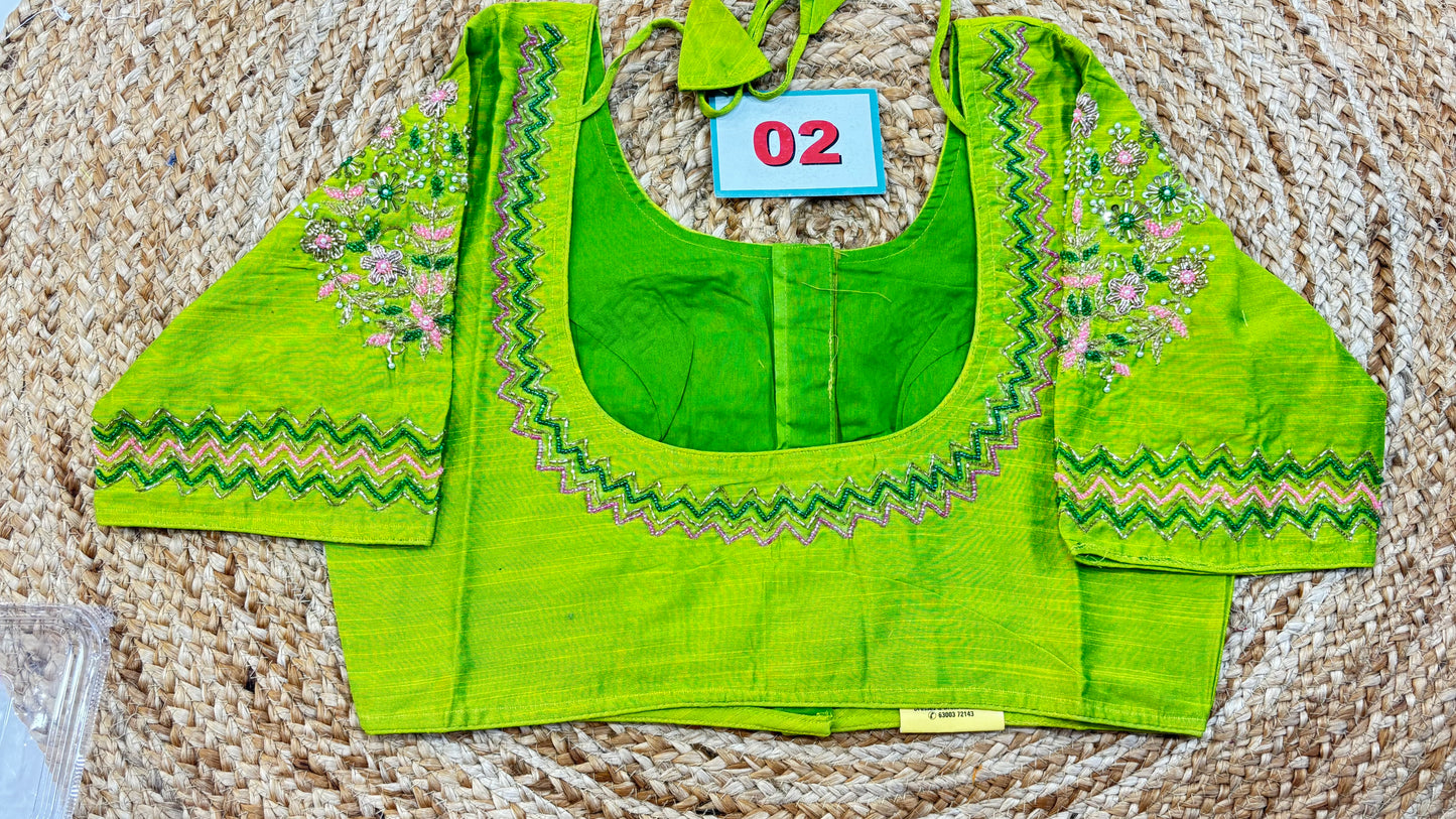 Raw Silk Maggam work blouses