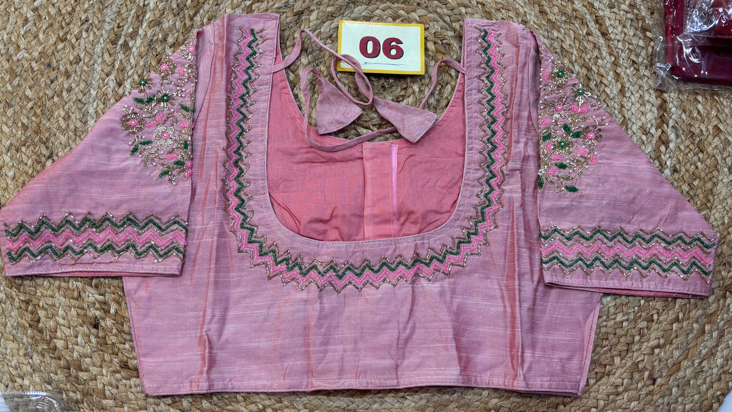 Raw Silk Maggam work blouses