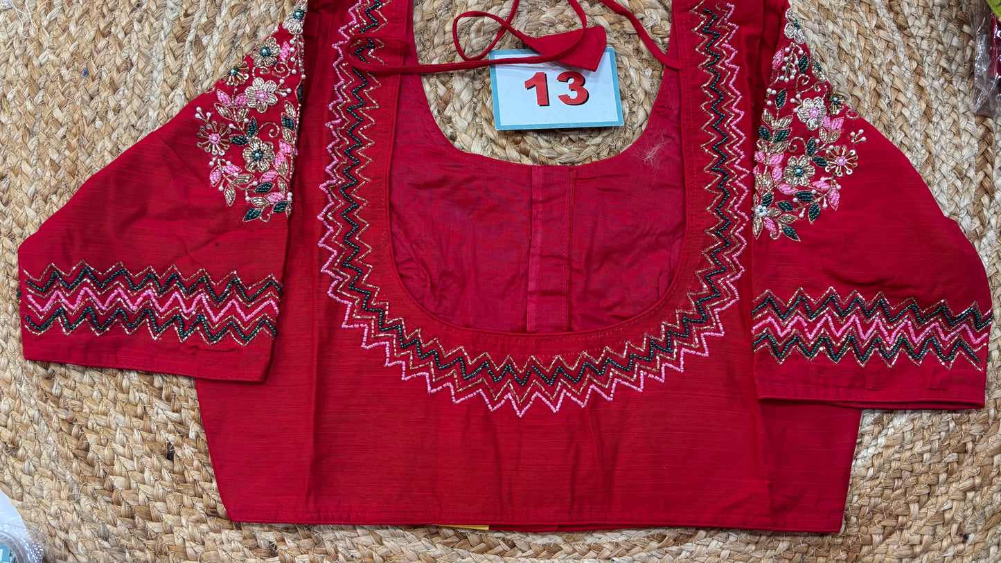 Raw Silk Maggam work blouses