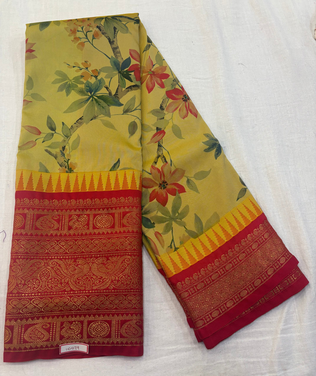 Digital Printed Semi Gadwal Silk Saree