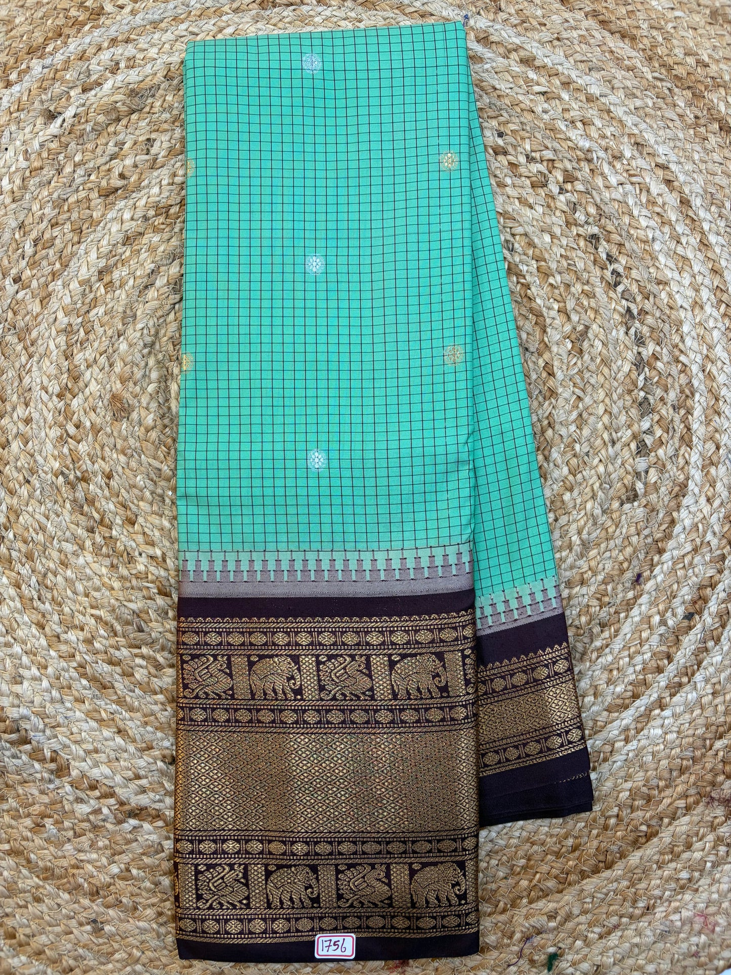 Semi Gadwal Checks Saree