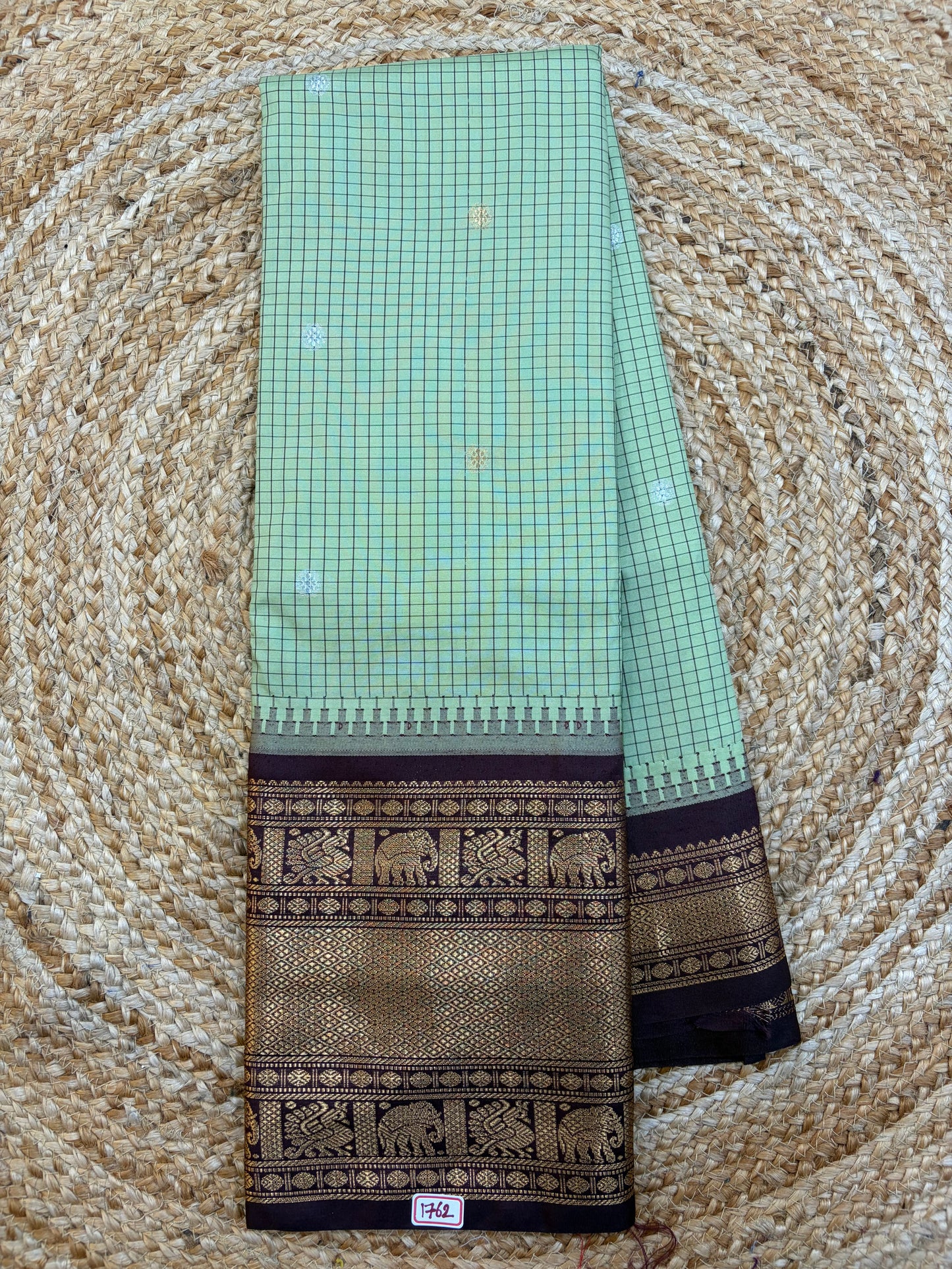 Semi Gadwal Checks Saree