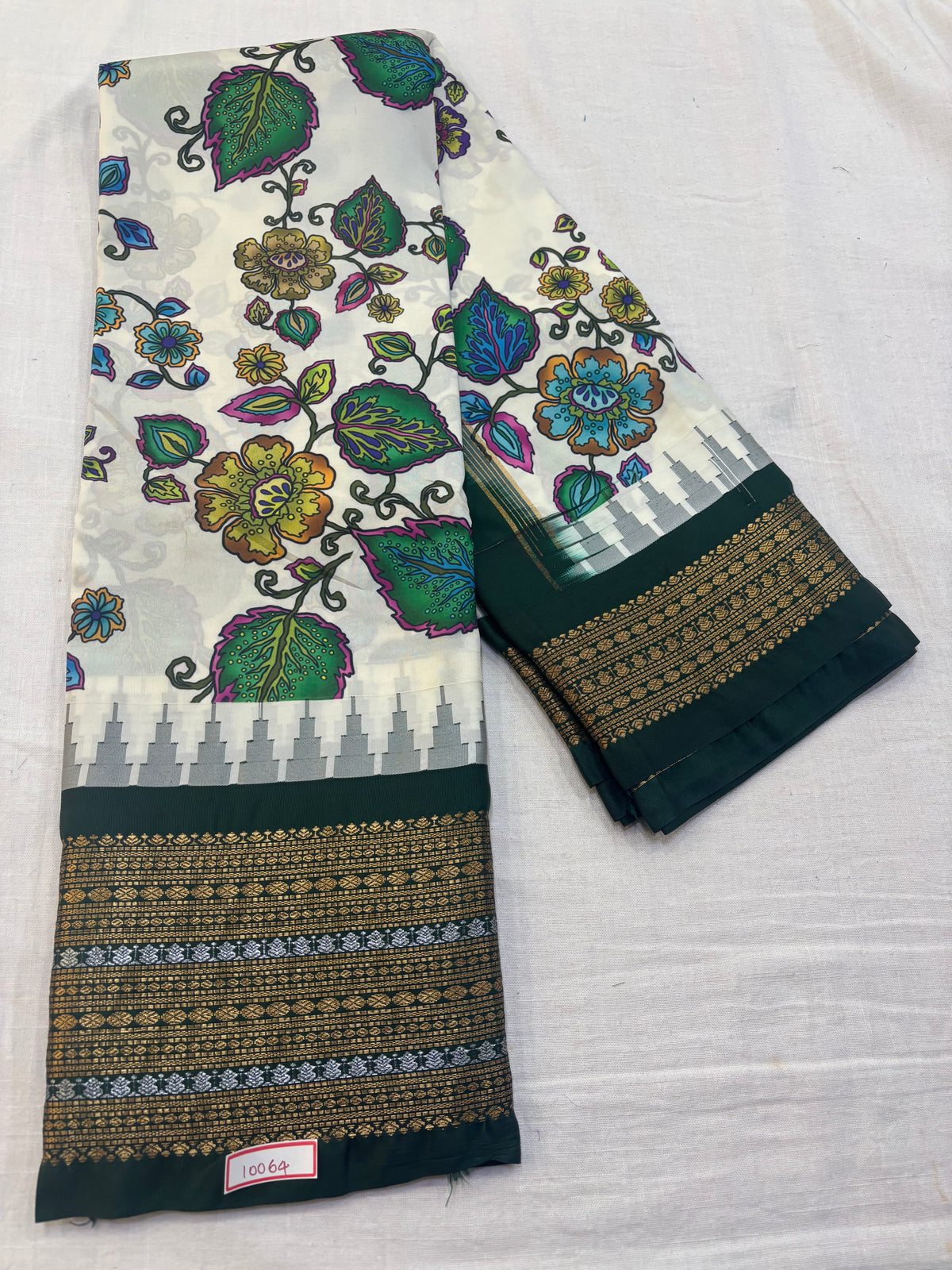 Digital Printed Semi Gadwal Silk Saree