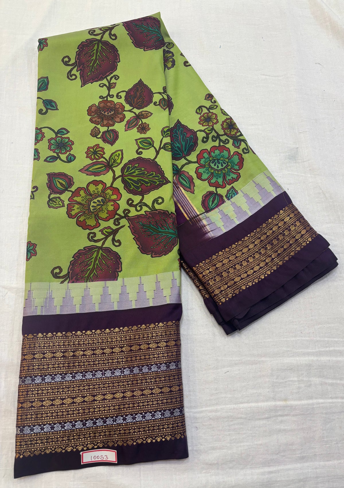 Digital Printed Semi Gadwal Silk Saree