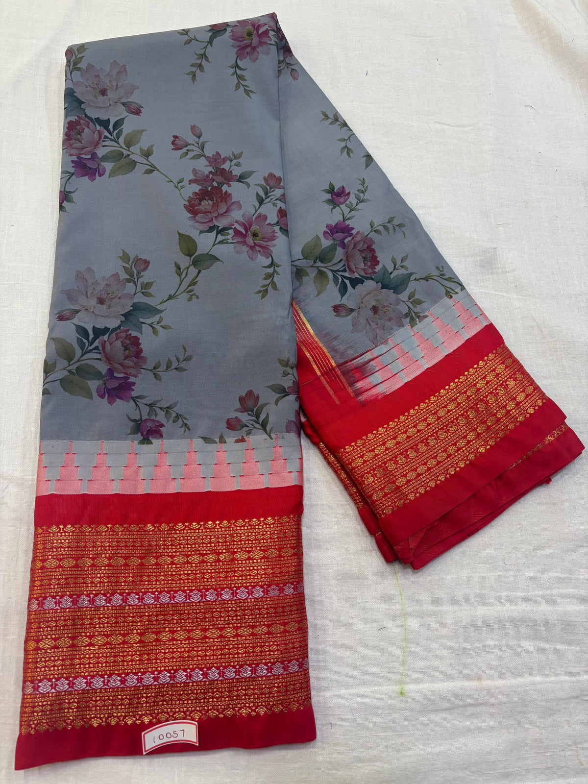 Digital Printed Semi Gadwal Silk Saree
