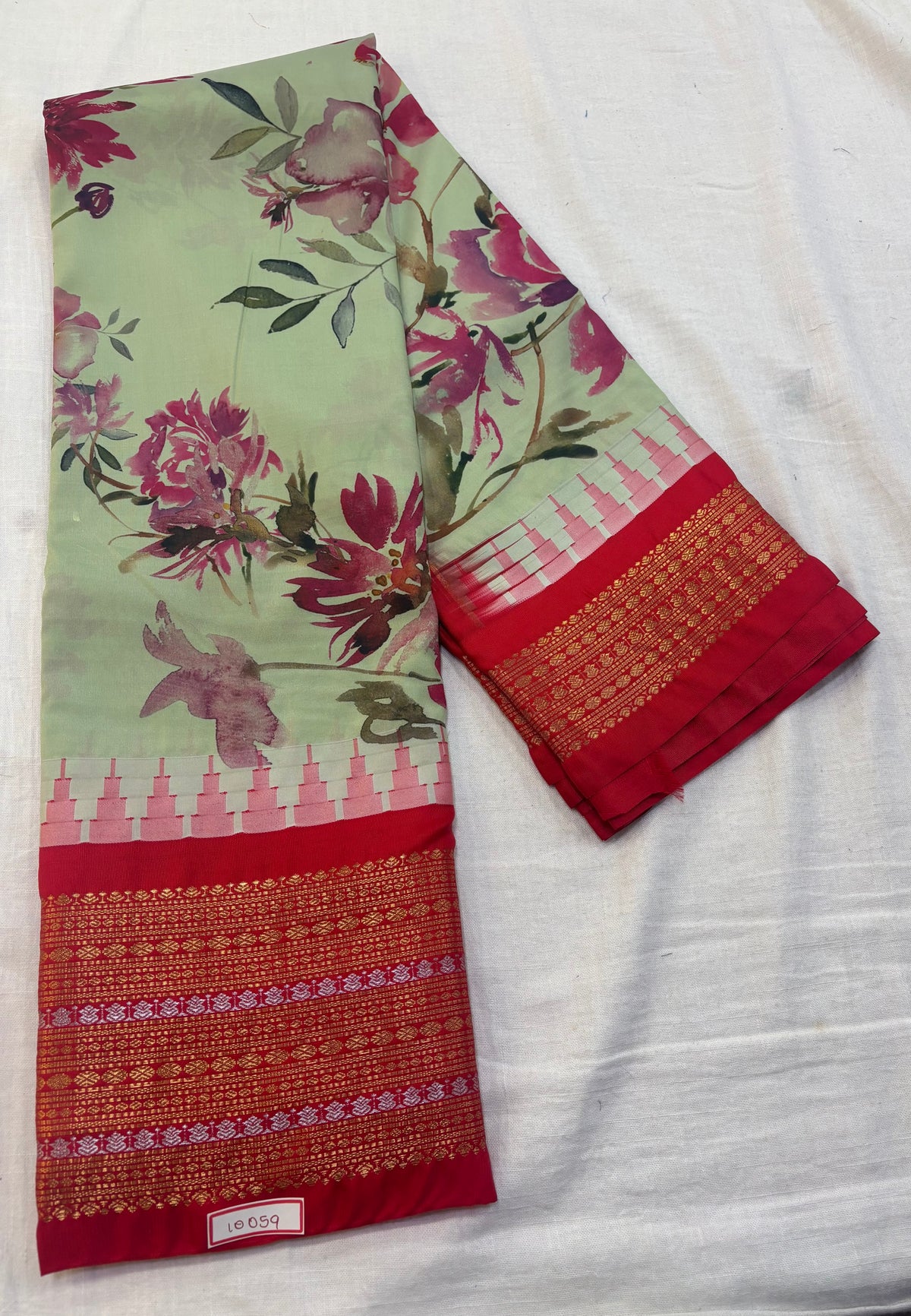 Digital Printed Semi Gadwal Silk Saree