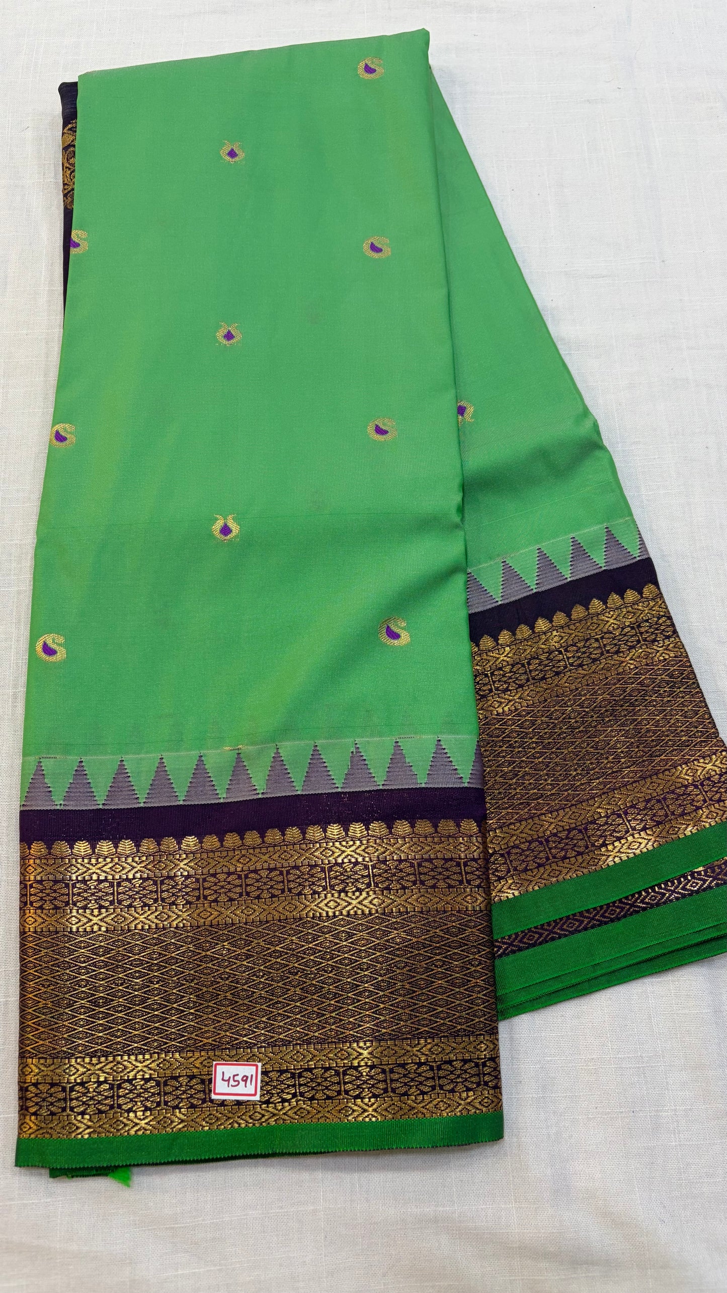 Semi Gadwal Silk Small Border Saree