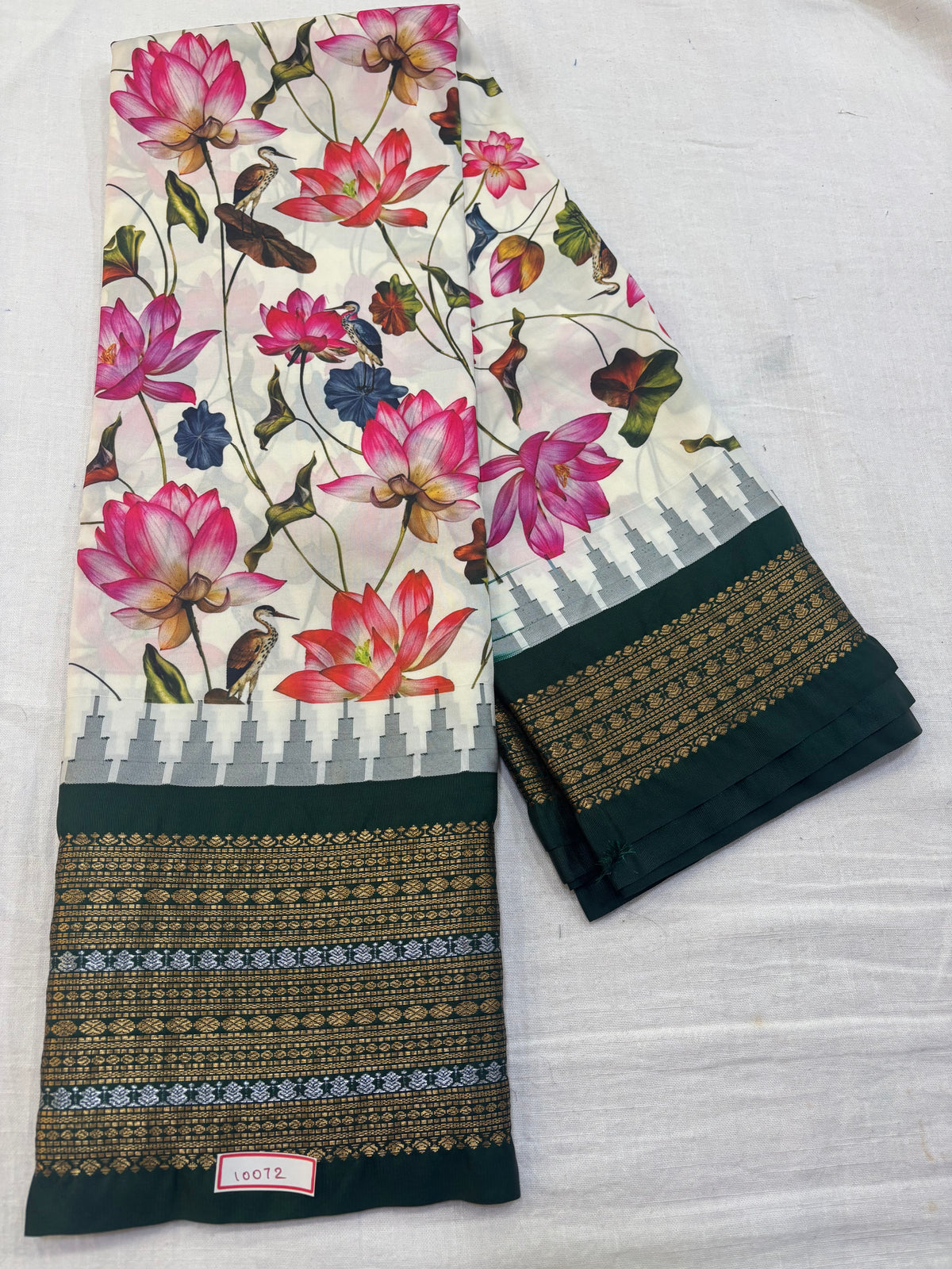 Digital Printed Semi Gadwal Silk Saree