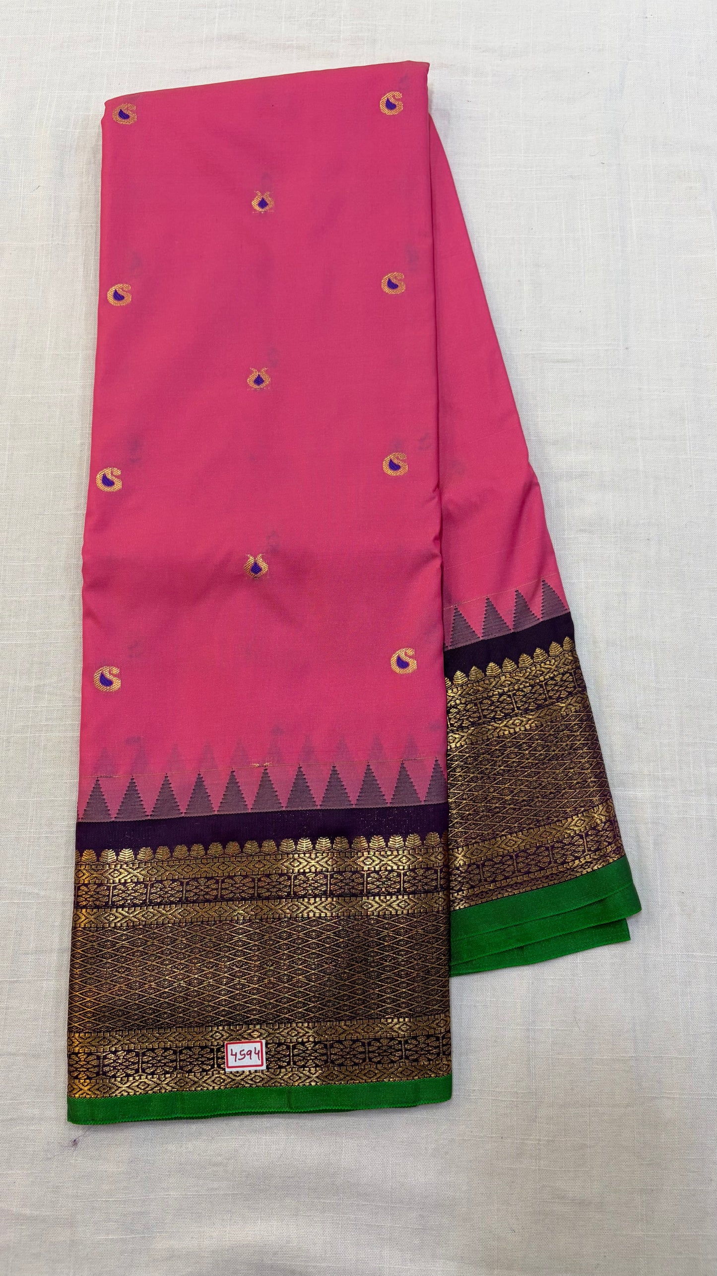 Semi Gadwal Silk Small Border Saree
