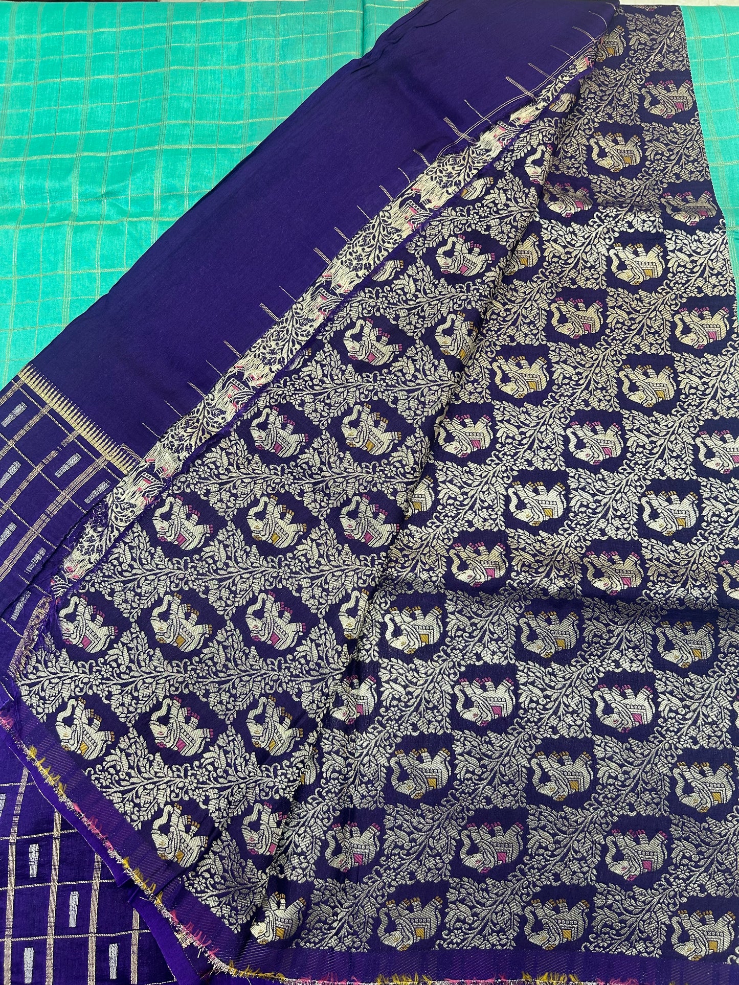 Vintage Russian Crepe saree