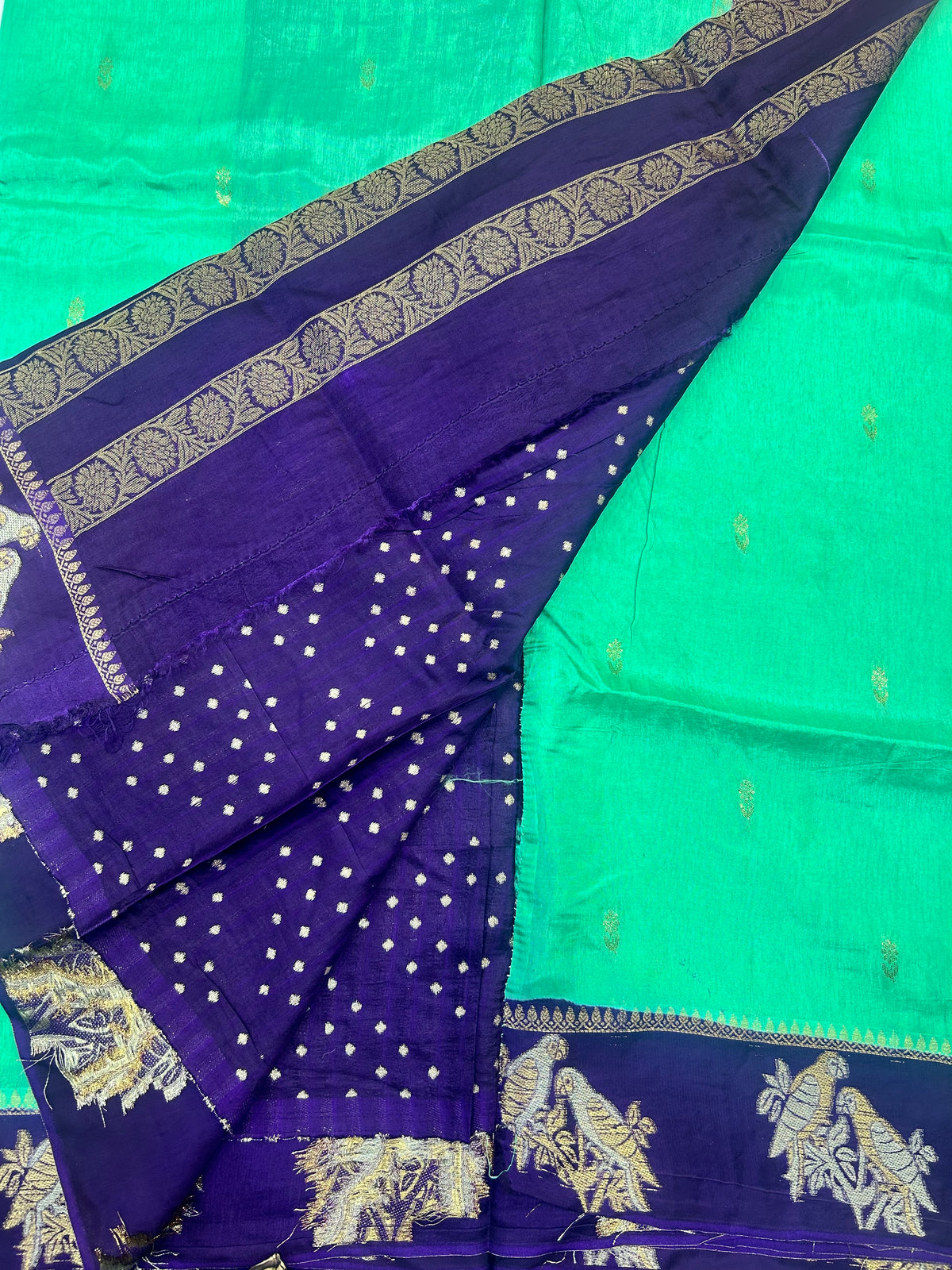 Vintage Russian Crepe saree