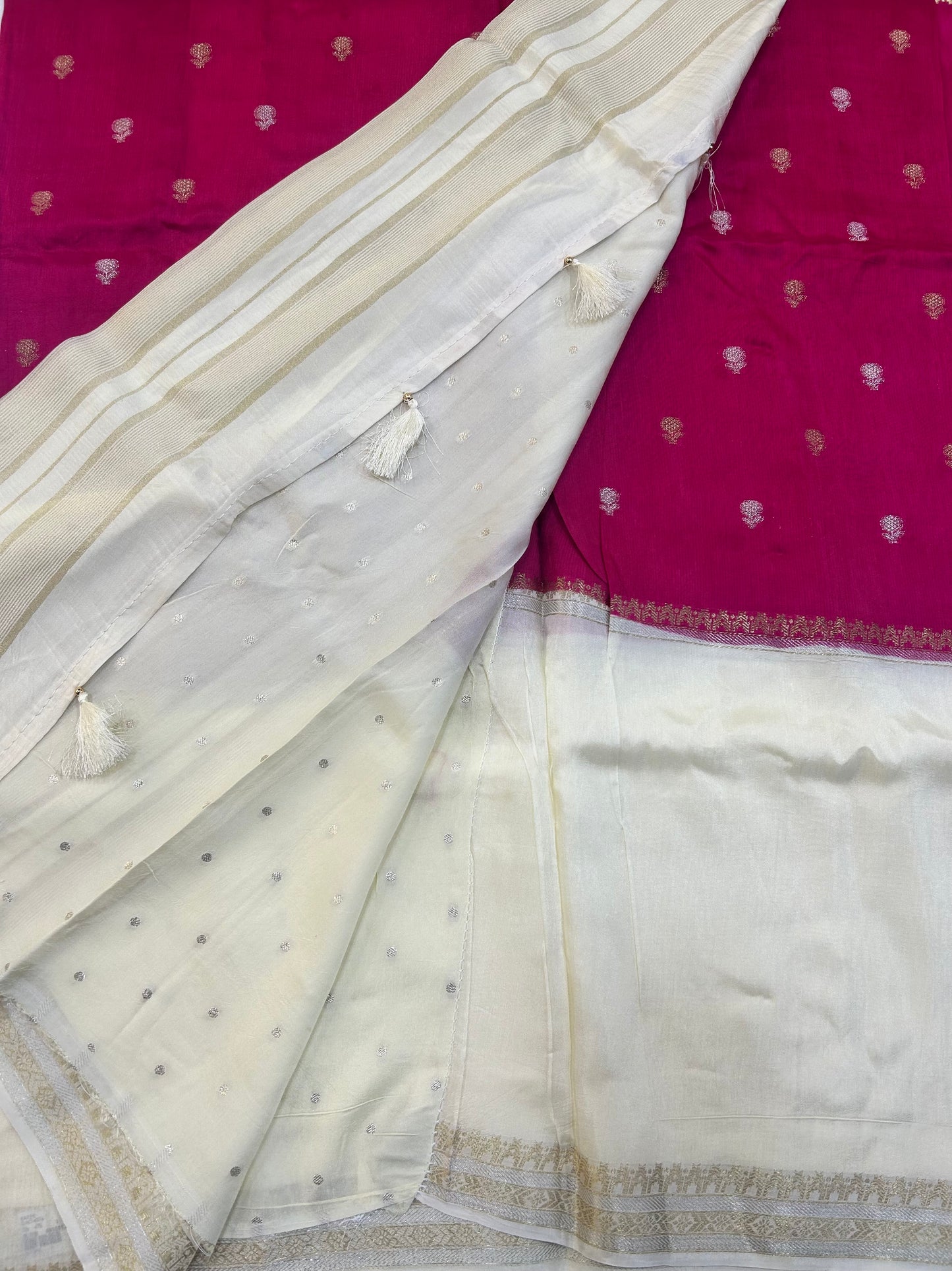 Vintage Russian Crepe saree