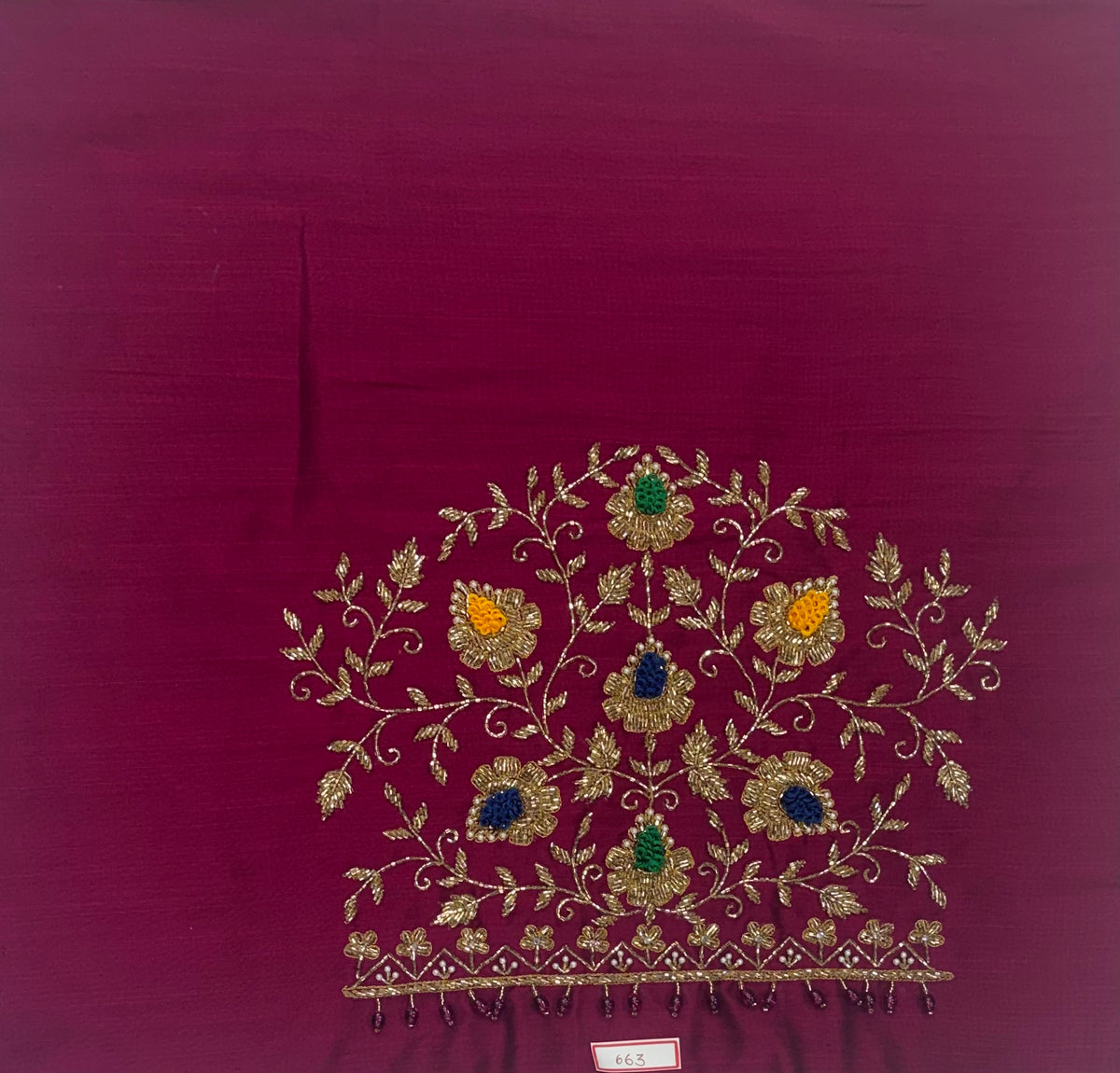 Raw Silk Maggam Work Blouse