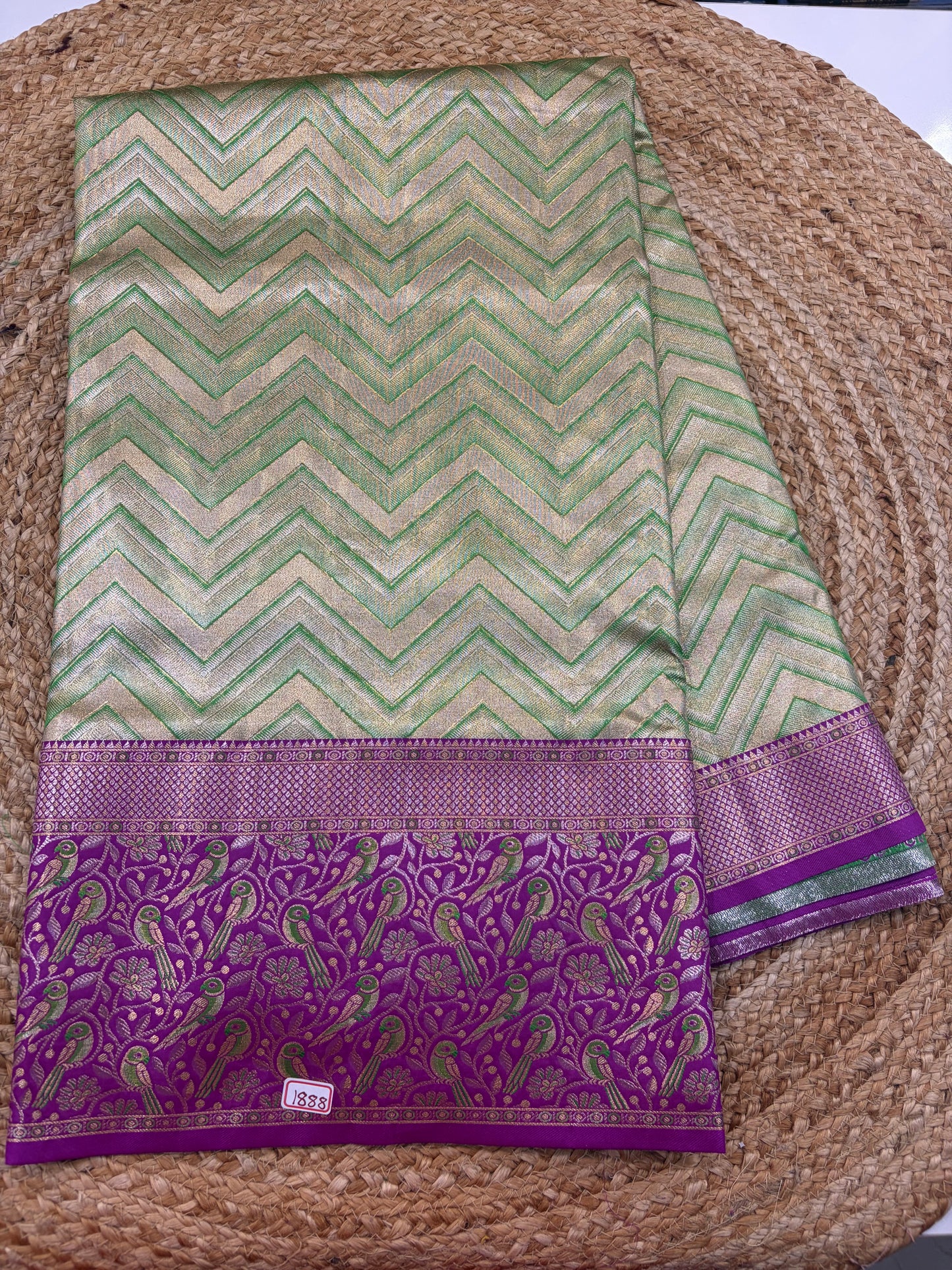 Meenakari Semi Kanchi pattu saree