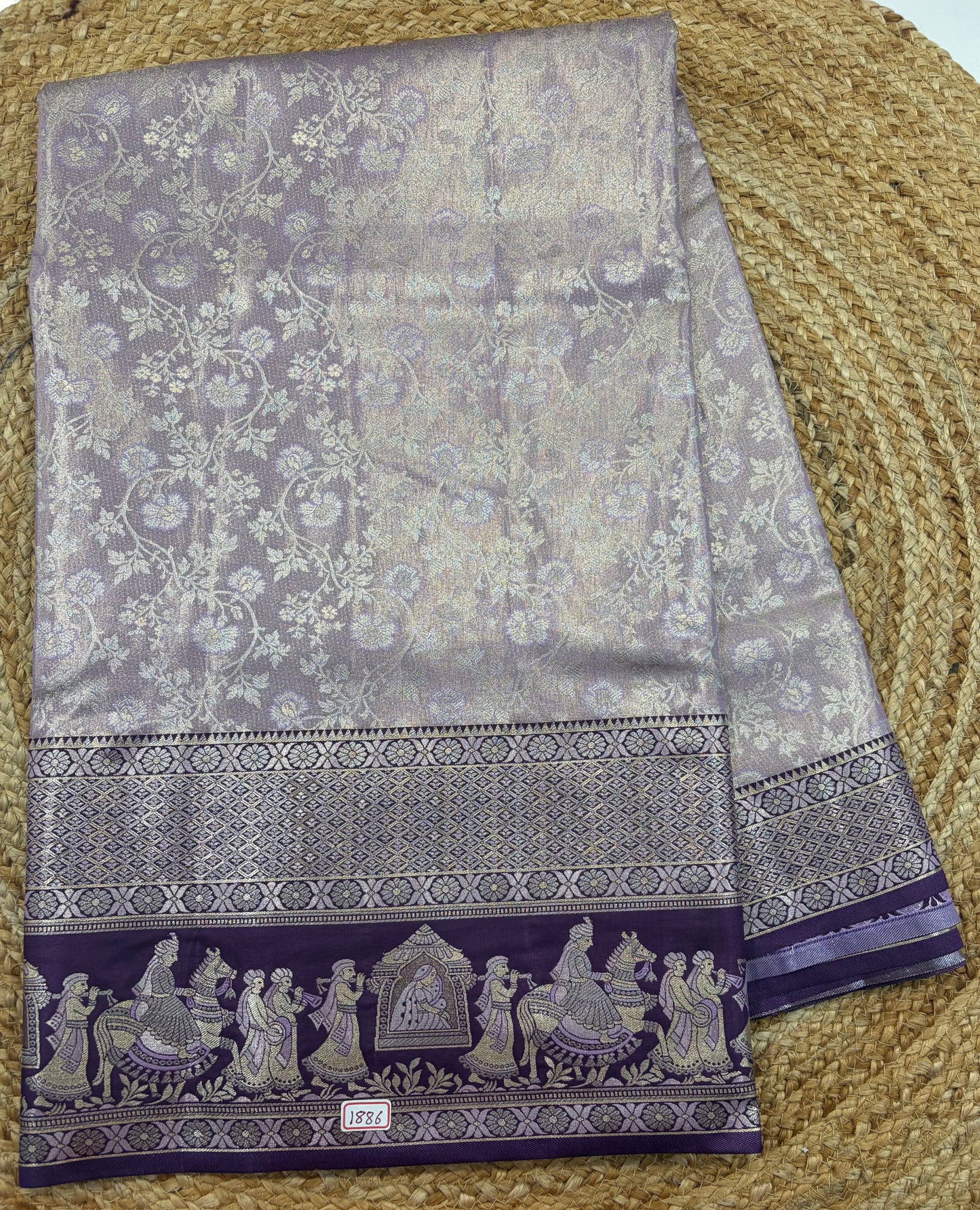 Meenakari Semi Kanchi pattu saree