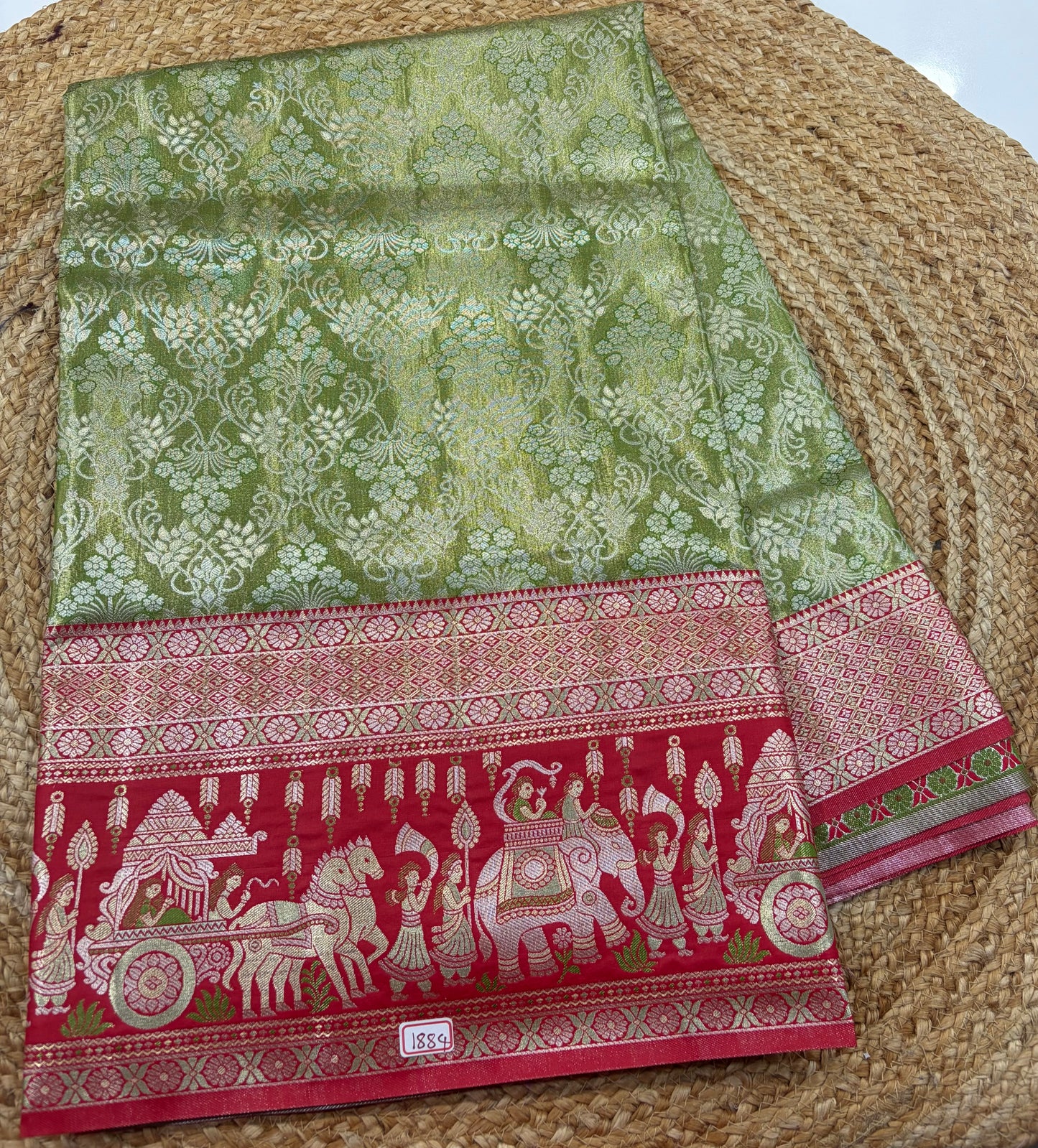 Meenakari Semi Kanchi pattu saree