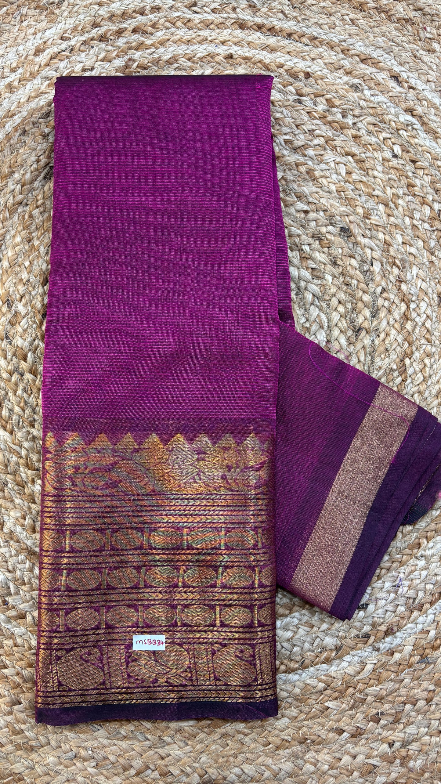Mangalgiri Silk Saree Big border