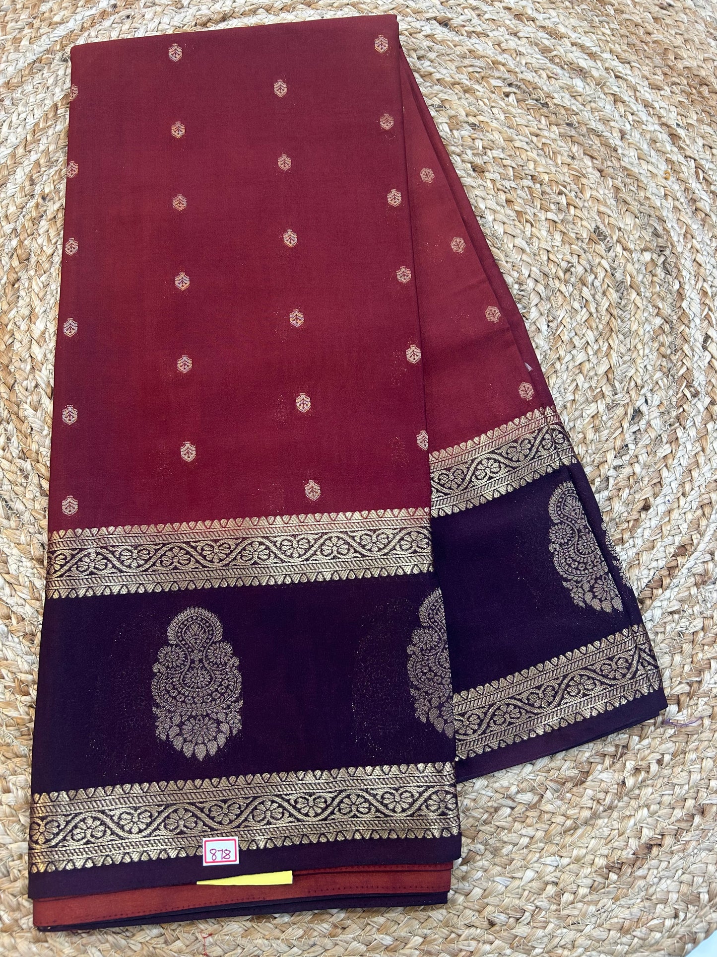 Mysore Crepe Gap borders rich pallu