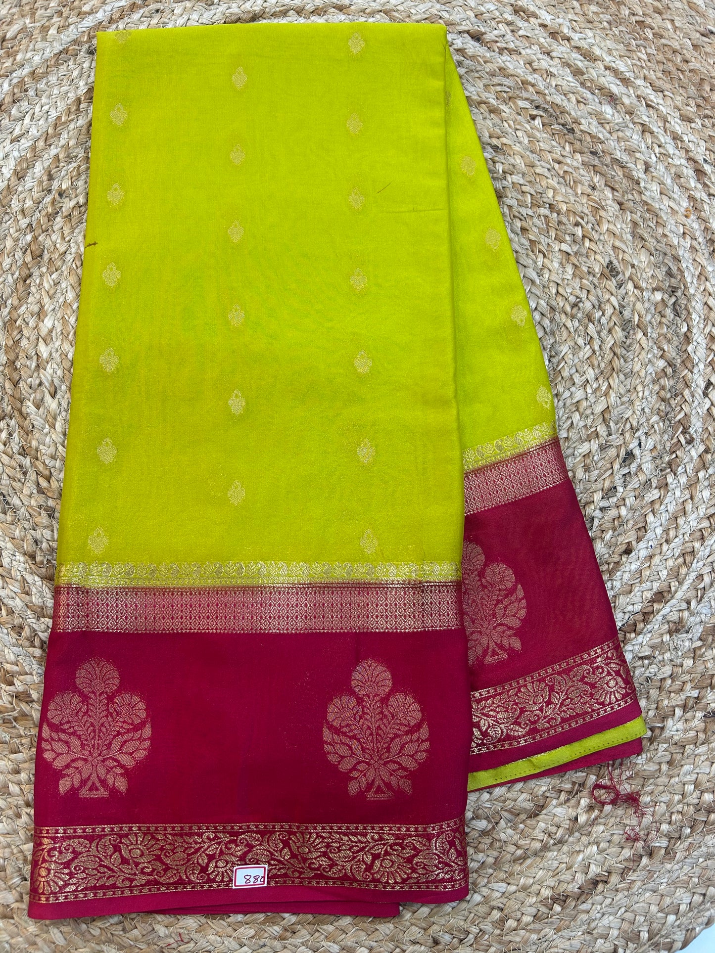 Mysore Crepe Gap borders rich pallu