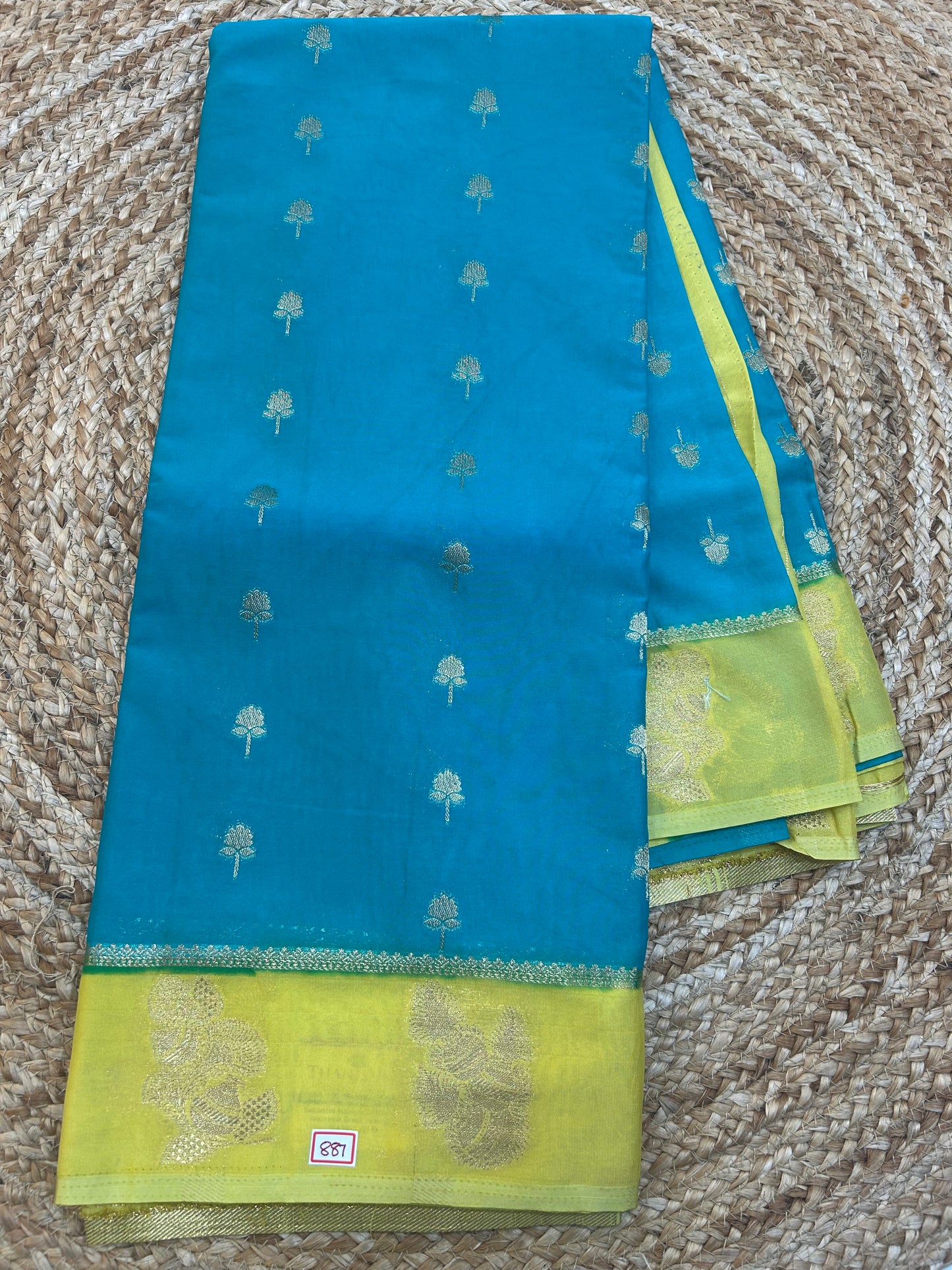 Mysore Crepe Gap borders rich pallu