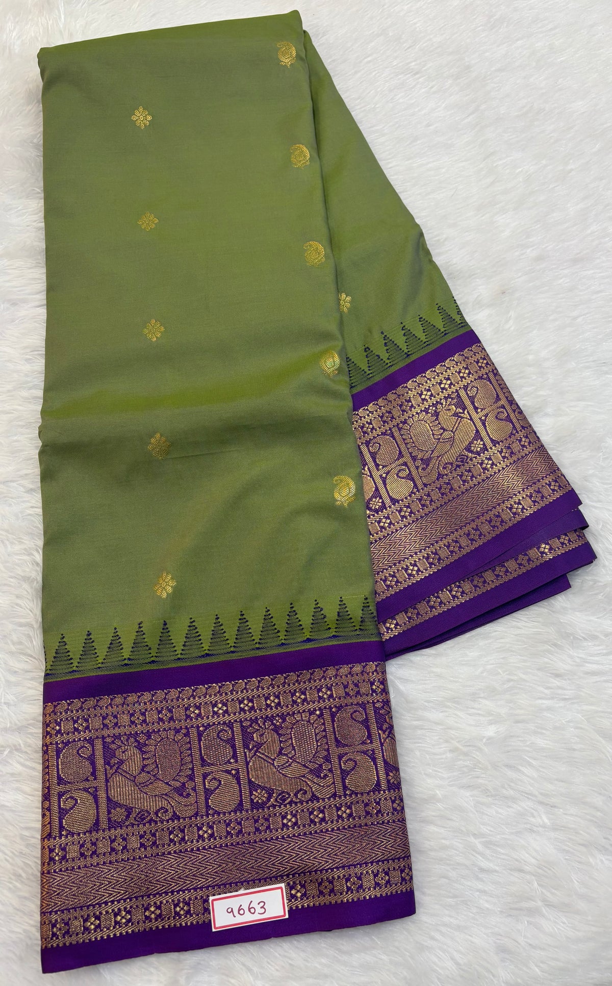 Semi Gadwal silk small border Saree